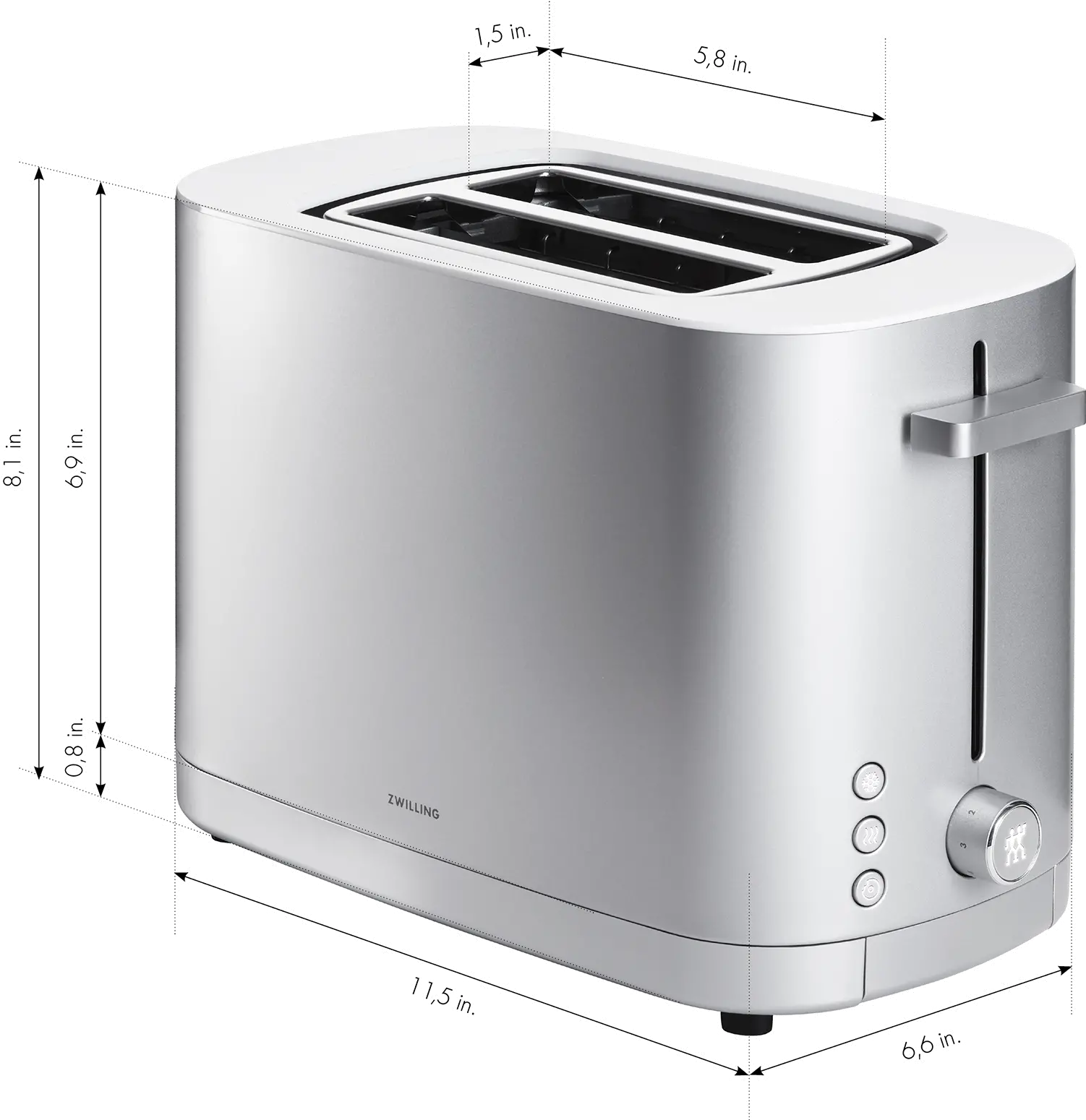 Zwilling Enfinigy 2-Slice Toaster - Silver-5