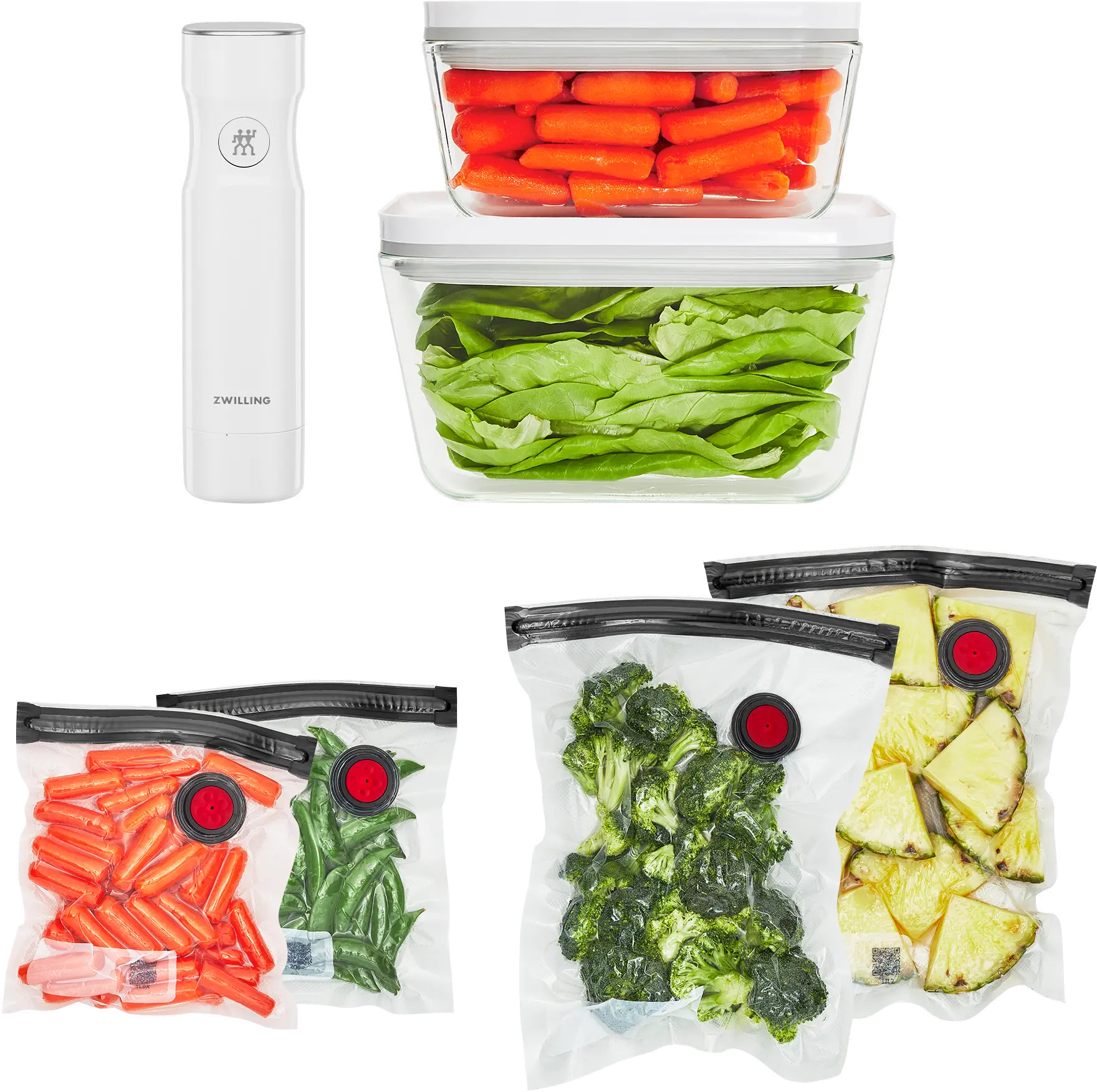 Zwilling Fresh & Save 7-pc Vacuum Sealer Machine Starter Set - Glass-1
