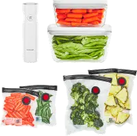 Zwilling Fresh & Save 7-pc Vacuum Sealer Machine Starter Set - Glass