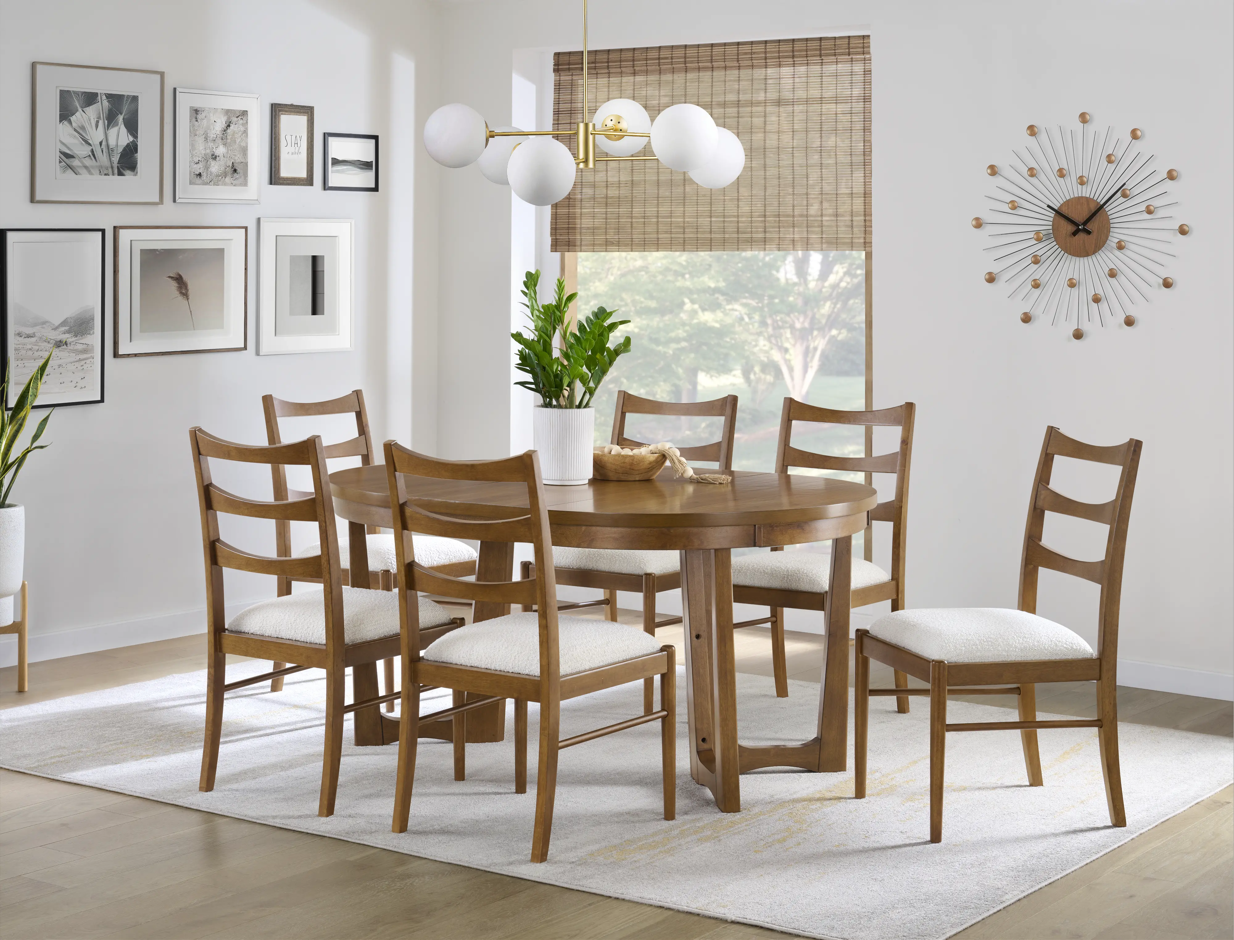 Margo Walnut Brown 5 Piece Dining Set-2