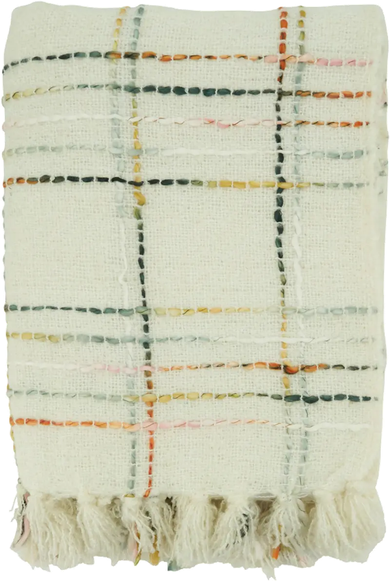 Crosshatch Spring Throw Blanket