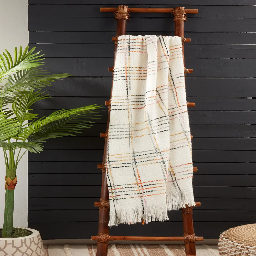 Crosshatch Spring Throw Blanket-2