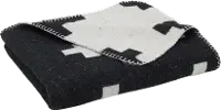 Black and White Reversable Plus Sign Throw