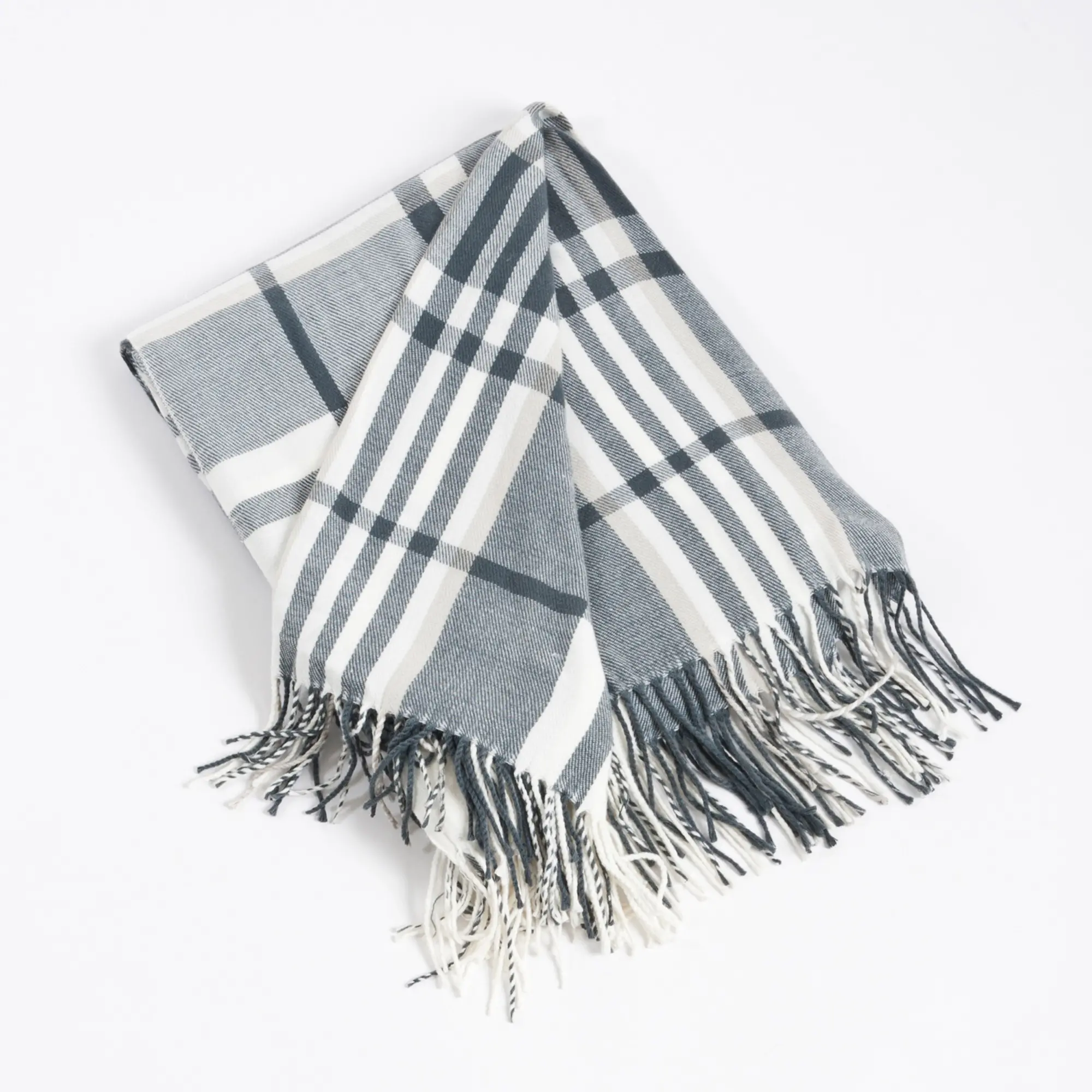 Blue Plaid Design Throw-1