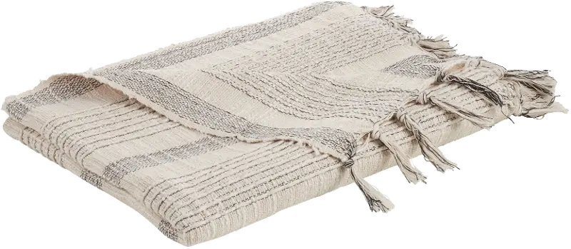 Neutral Striped Woven Throw
