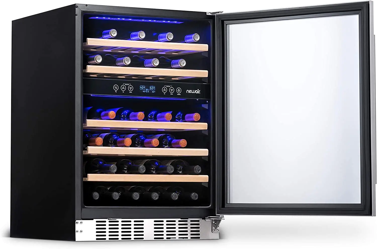 NWC046SS01 Newair Built-in 46 Bottle Dual Zone Compressor Wine Fridge - Stainless Steel-4