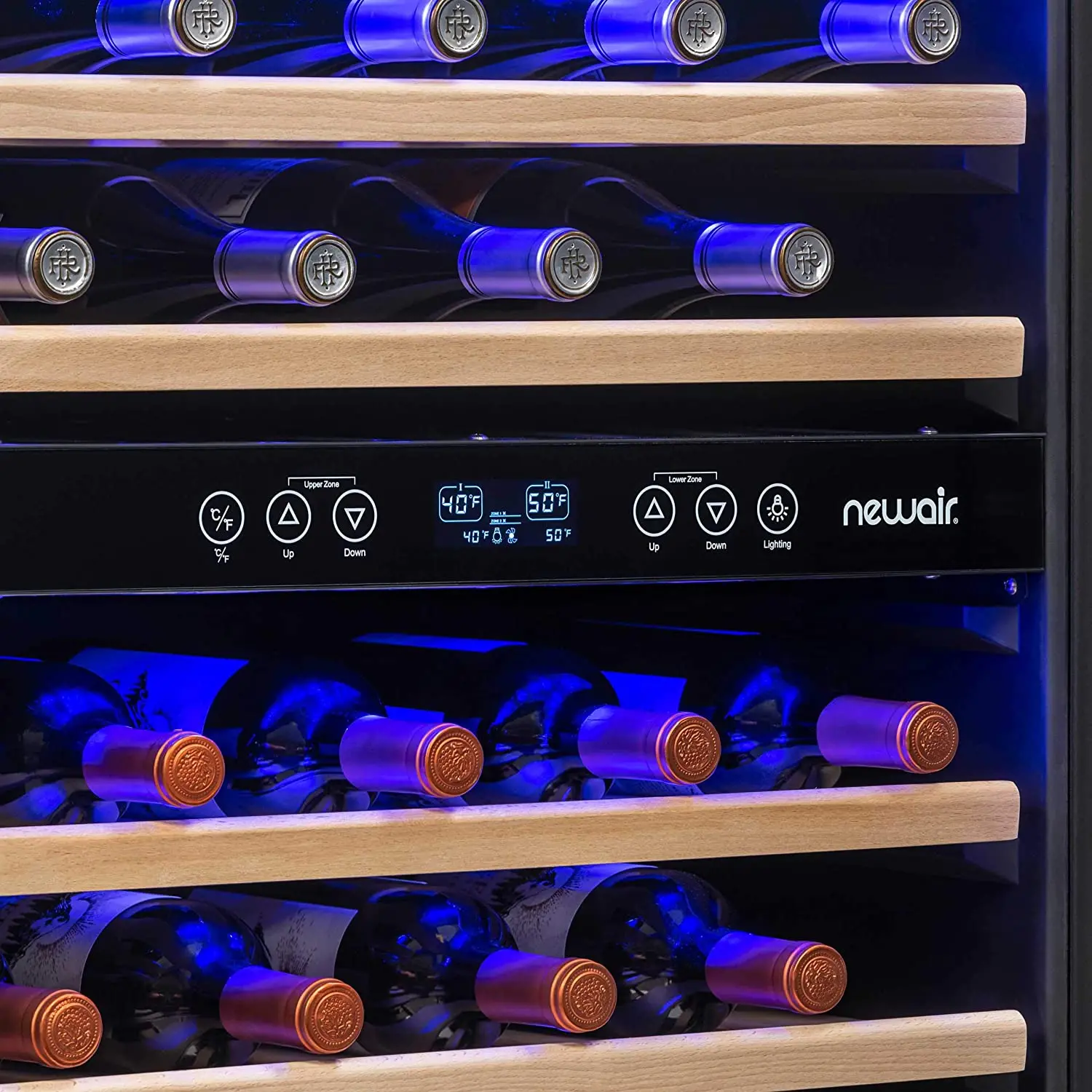 NWC046SS01 Newair Built-in 46 Bottle Dual Zone Compressor Wine Fridge - Stainless Steel-2