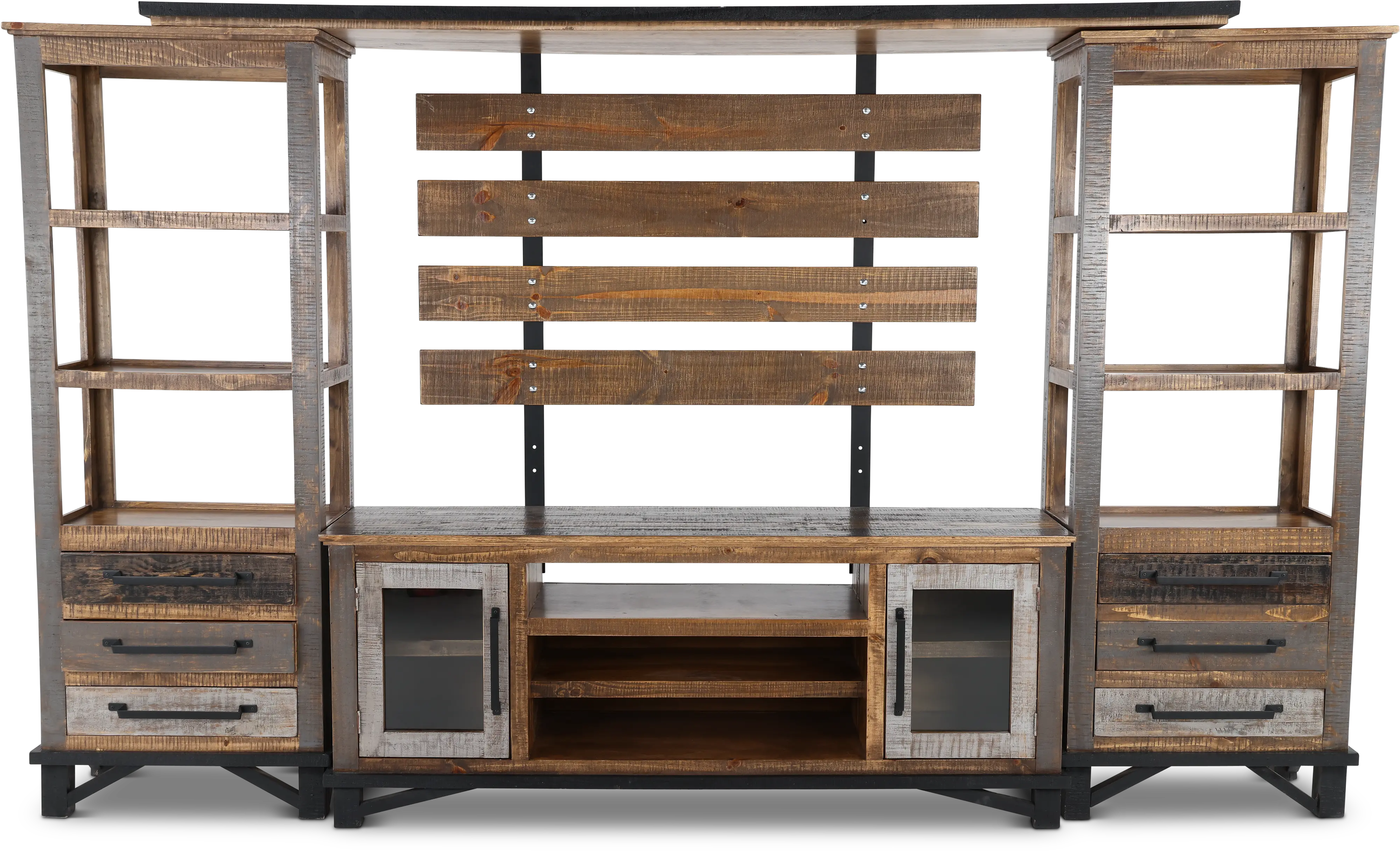 Loft Brown Entertainment Wall-1