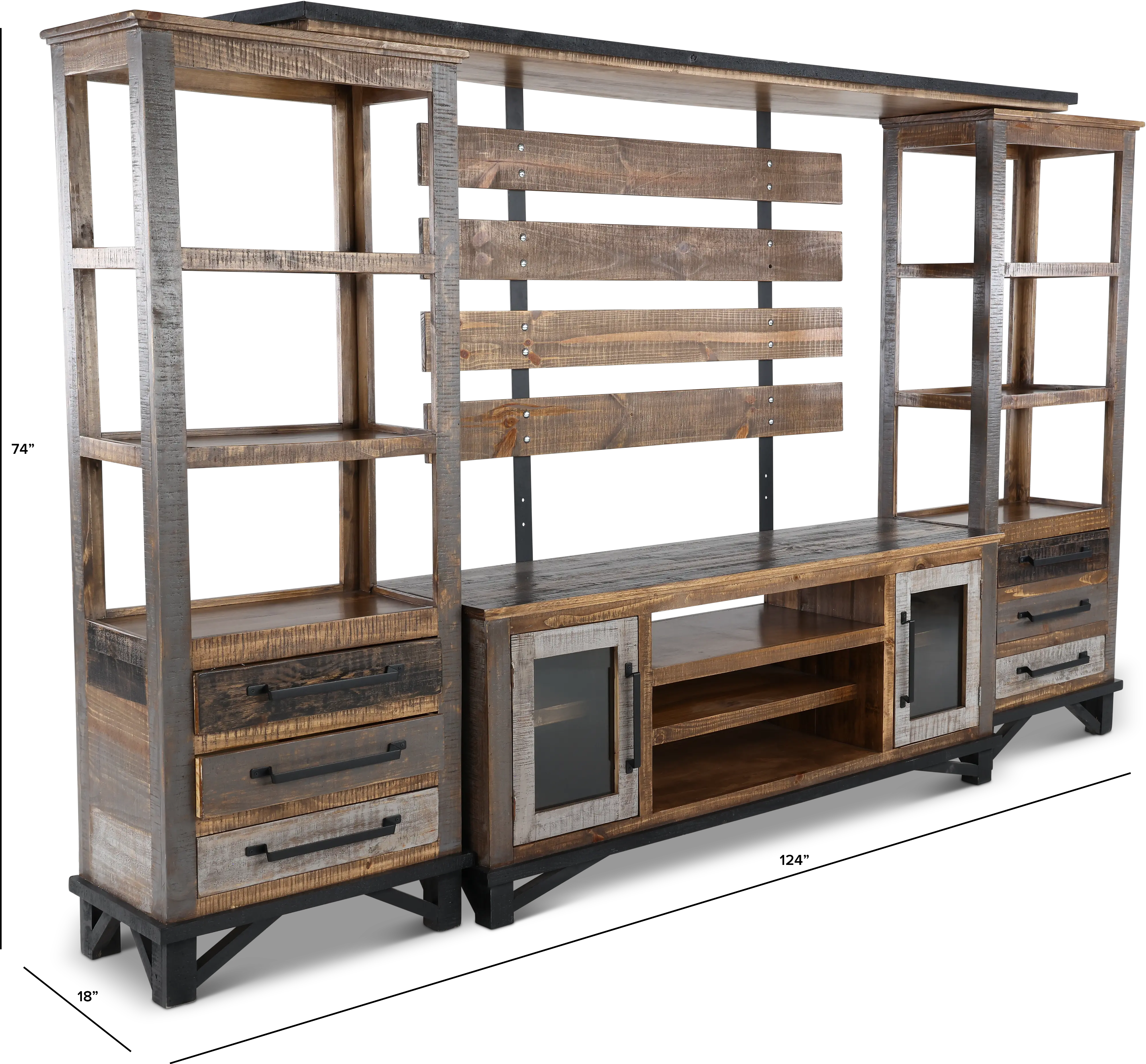 Loft Brown Entertainment Wall-3