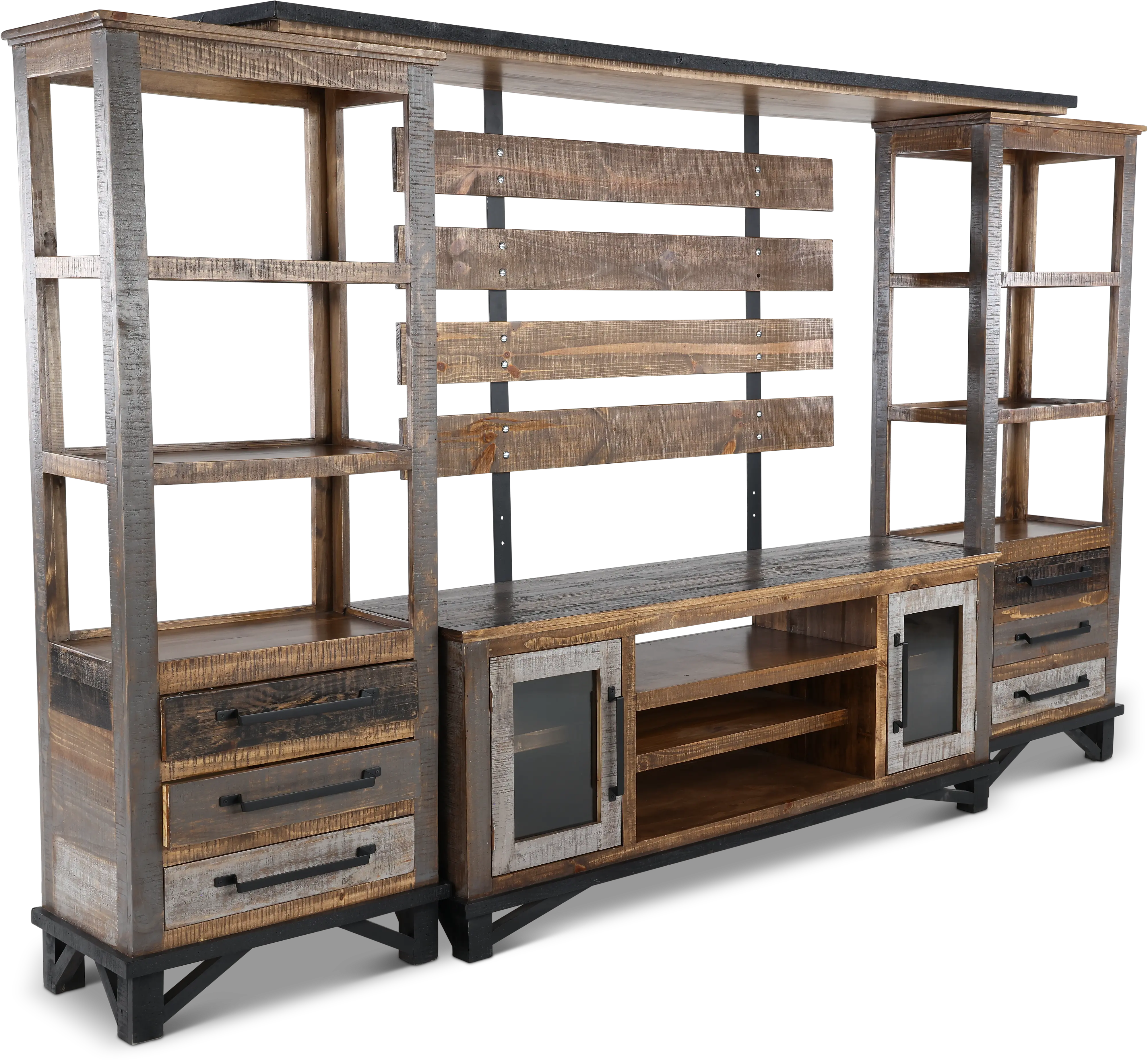 Loft Brown Entertainment Wall-4