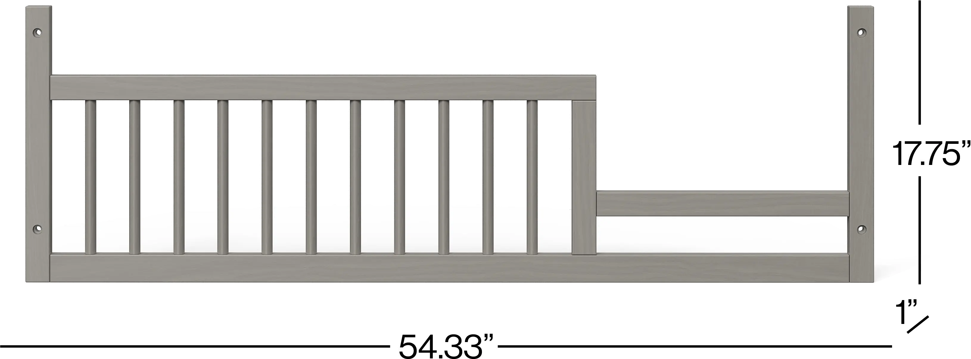 F09502.41 Lunar Gray Guard Rail for Surrey Hill & Cranbrook Cribs-4