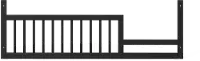 F09502.89 Ebony Guard Rail for Surrey Hill Crib