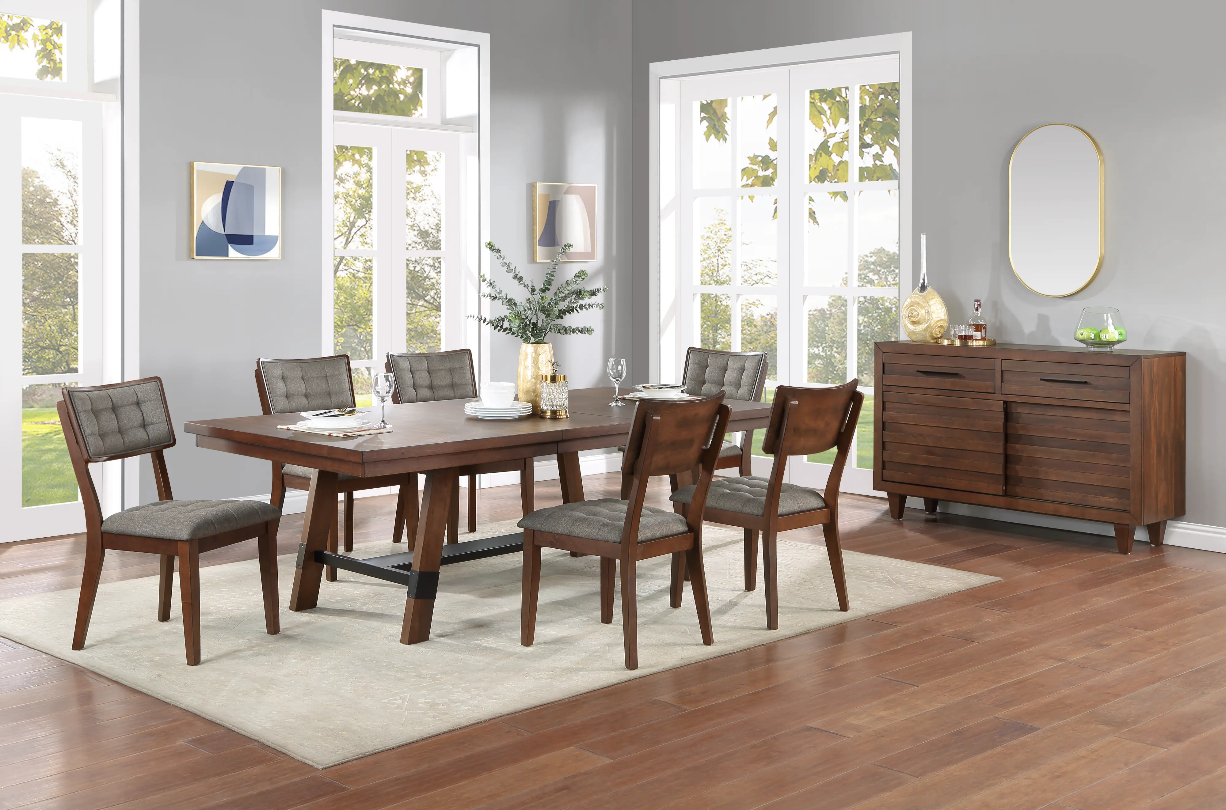 Nordic Brown Dining Table-2