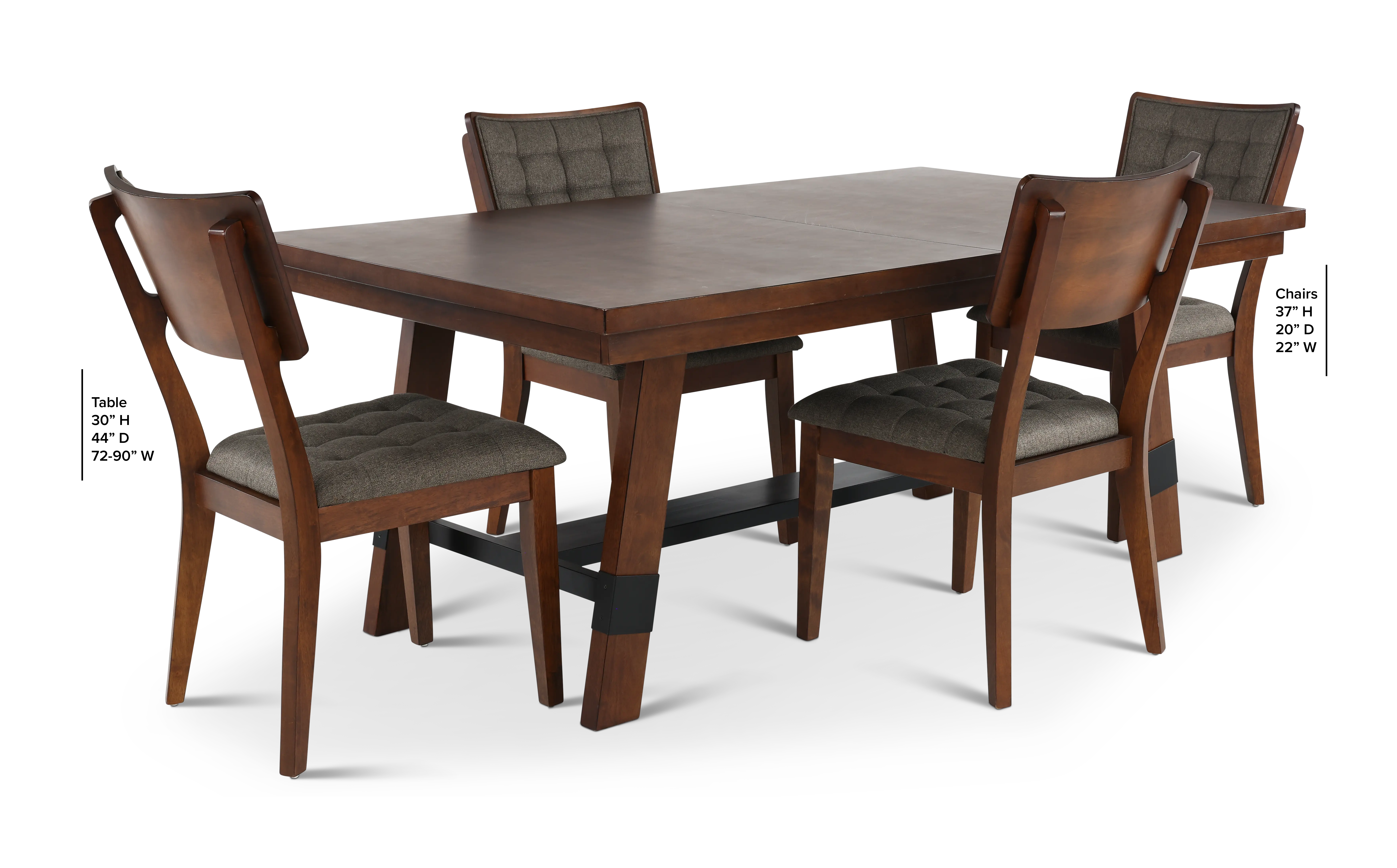 Nordic Brown 5 Piece Dining Set-3