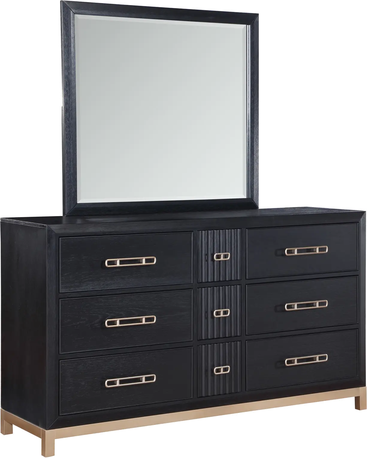 Charlotte Black and Gold Dresser-1