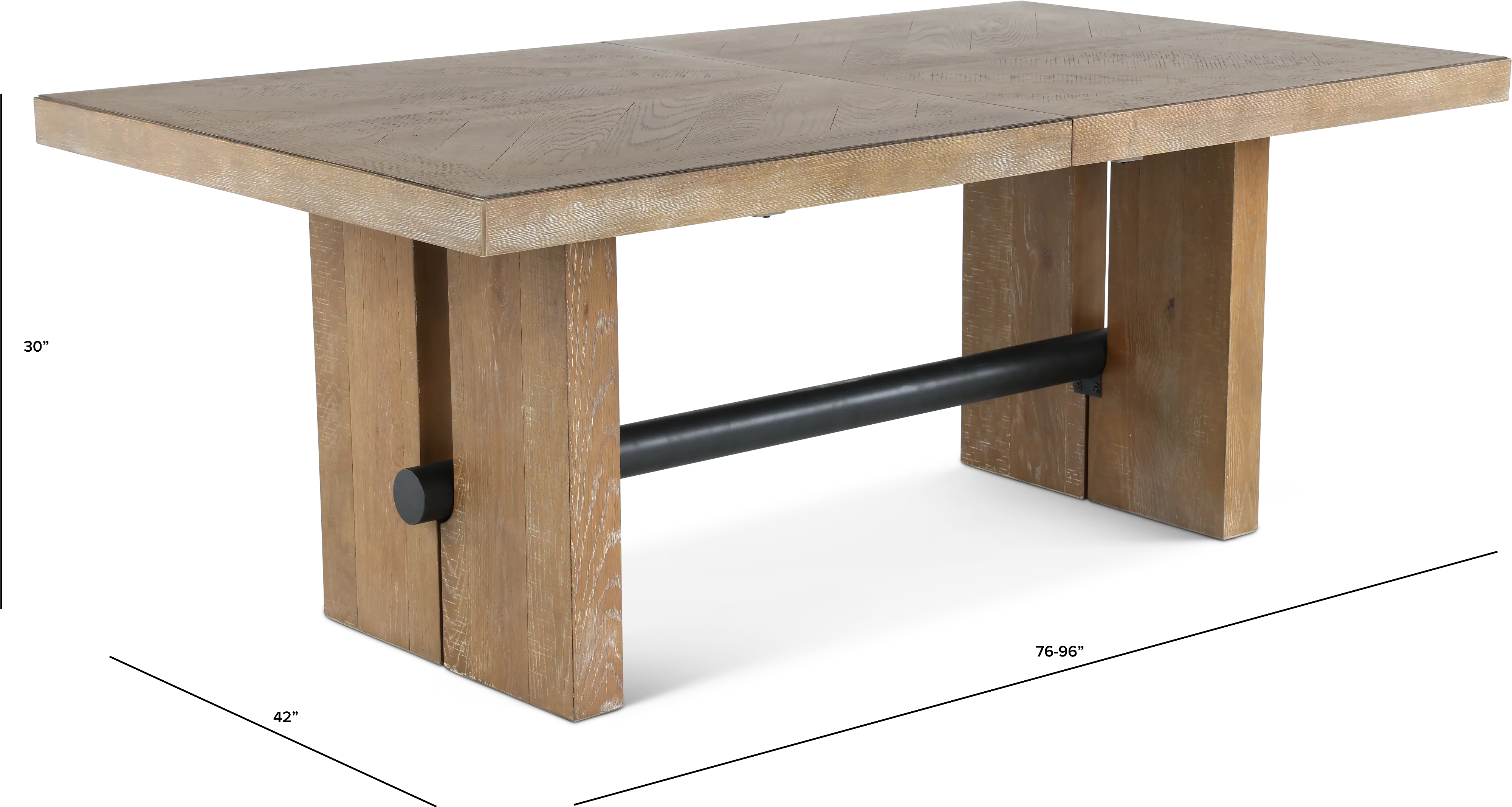 Loft Harbor Weathered Oak Dining Table-3