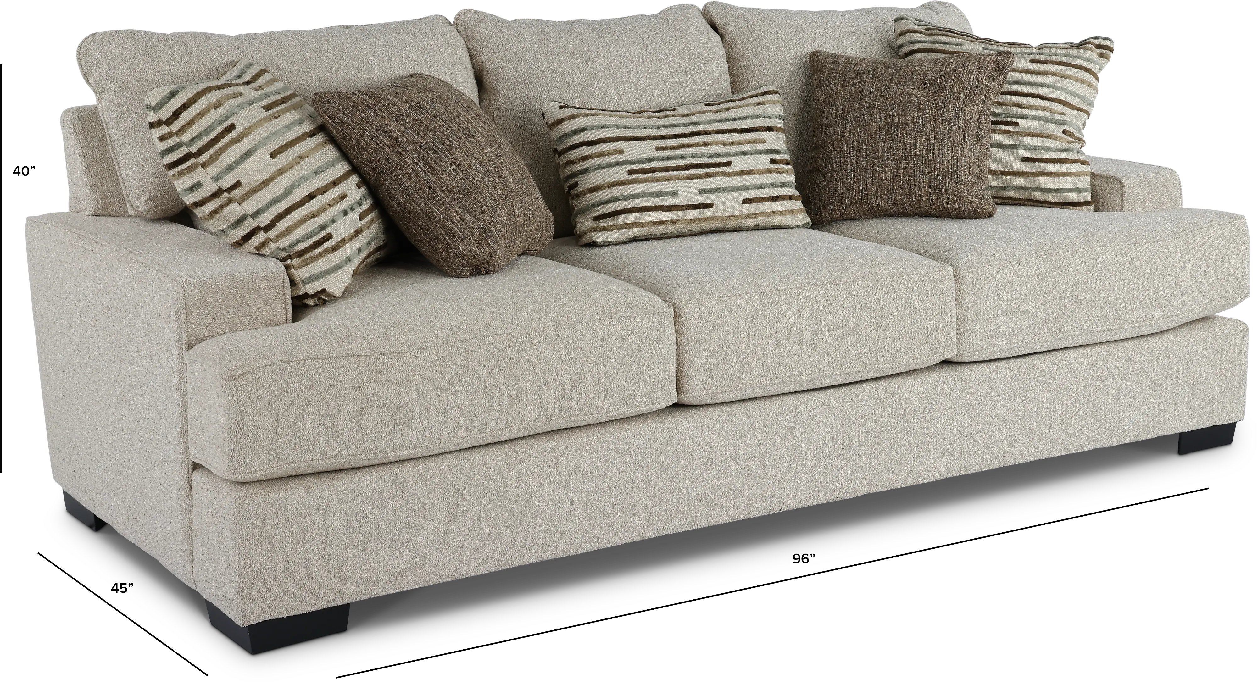 RAVEN3 SOFA METEOR SAND Raven Sand Beige Sofa-3