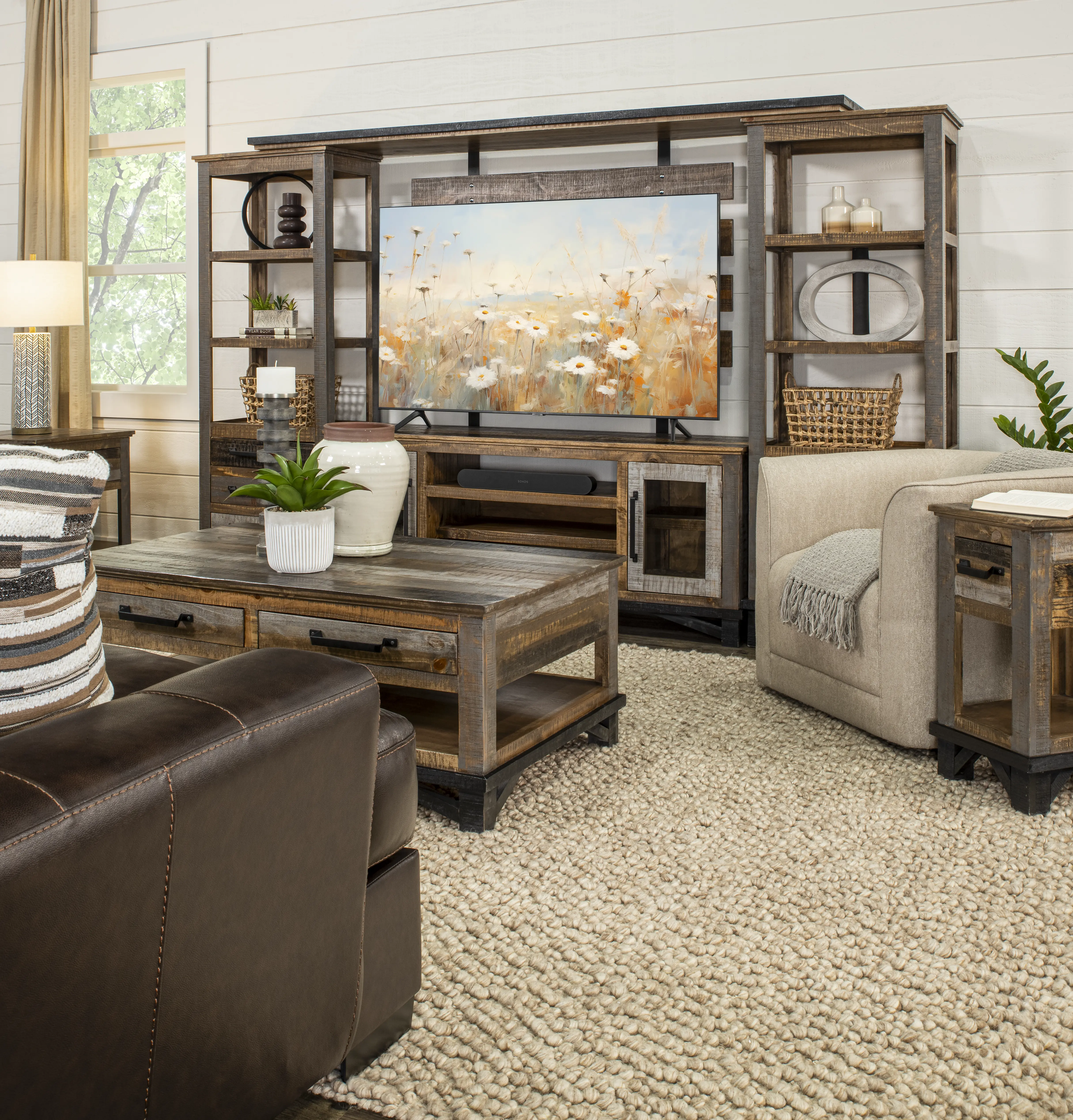 Loft Brown Chairside Table-2