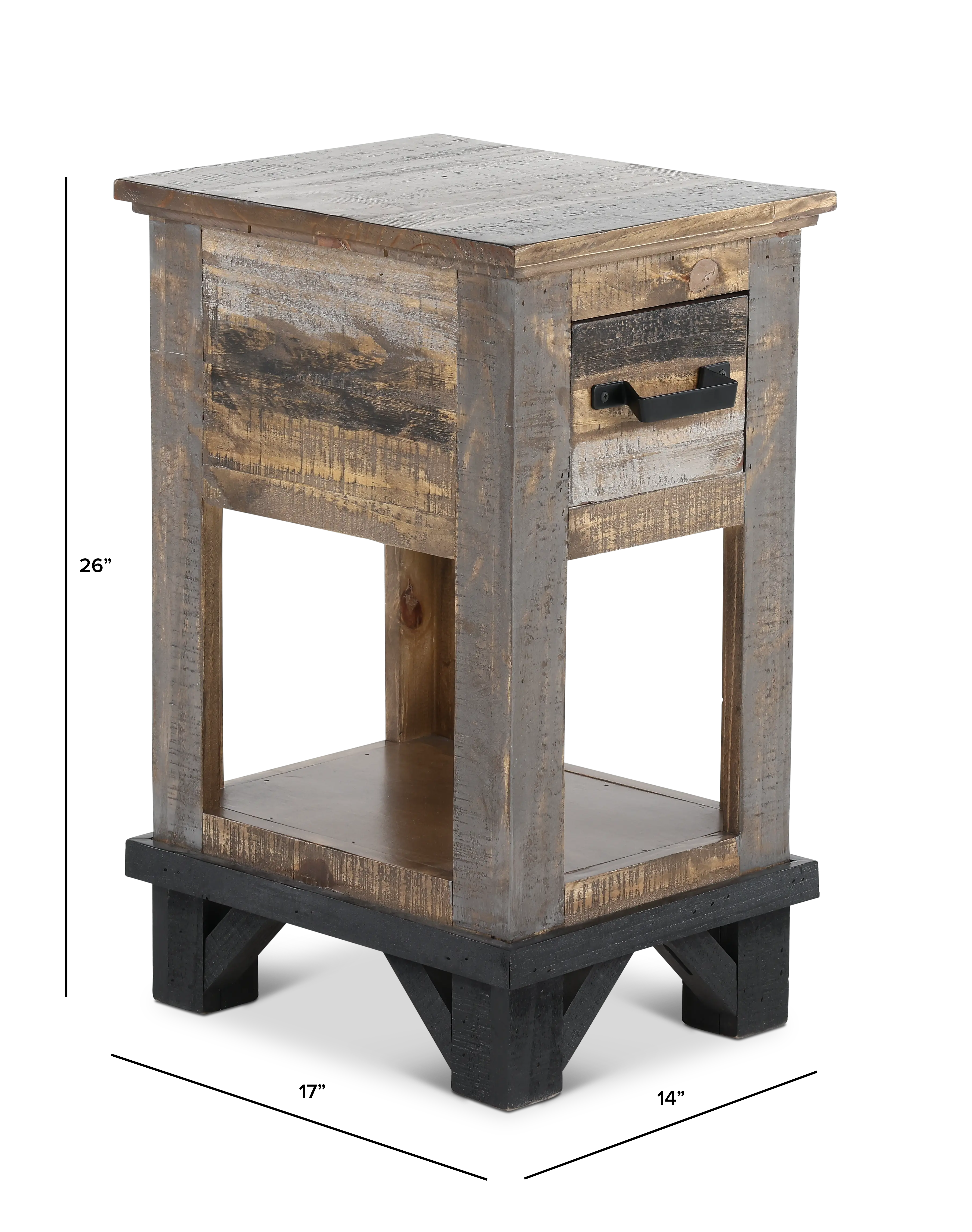Loft Brown Chairside Table-3