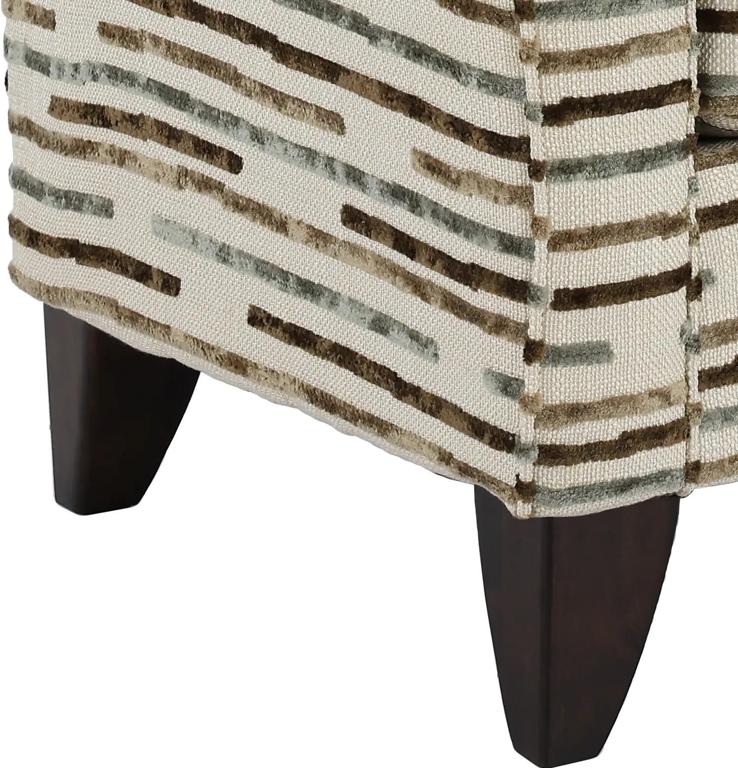 RAVEN3/CHR/MARBLE Raven Beige Striped Accent Chair-7
