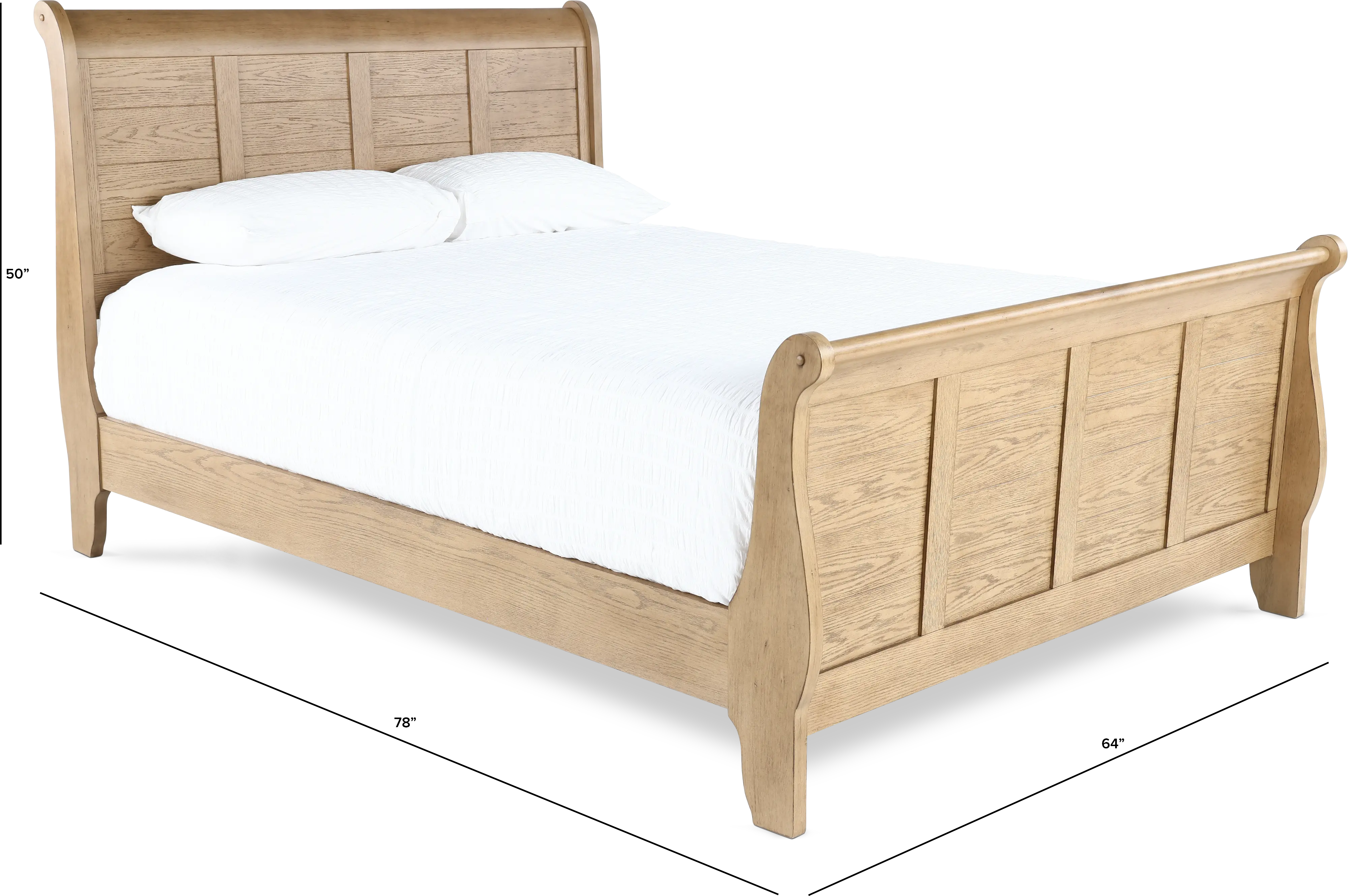 175S-BED5/0 Grandpa's Cabin Light Brown Queen Sleigh Bed-3