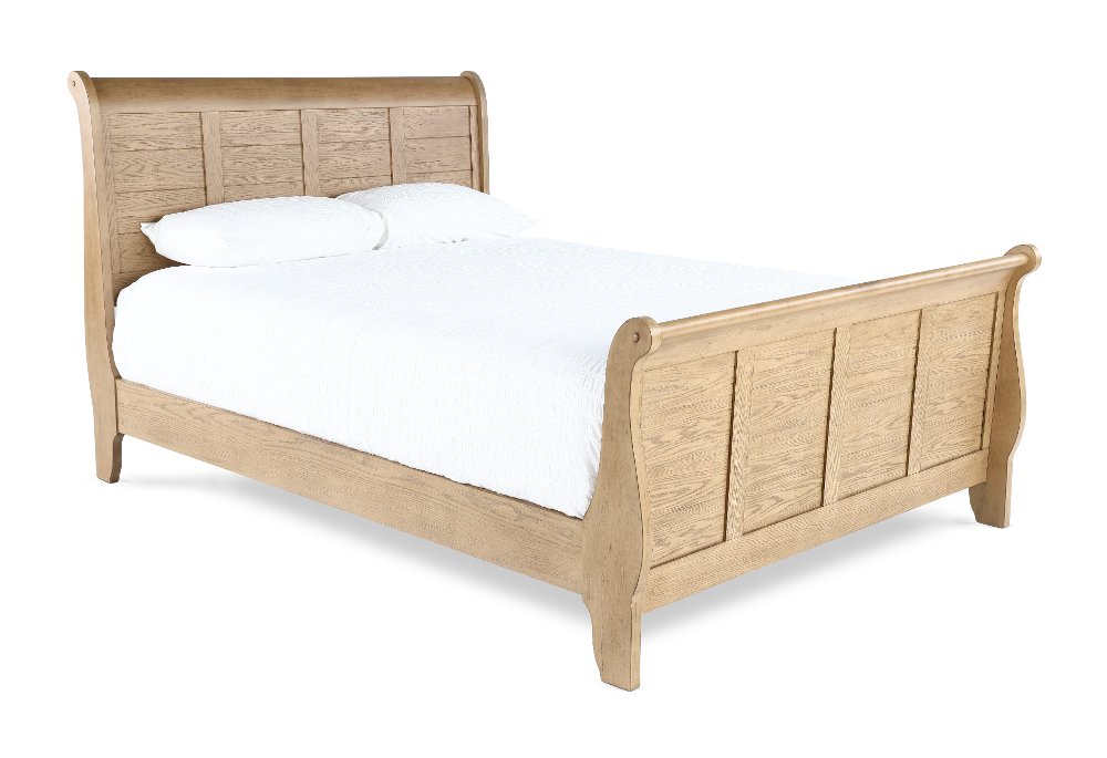 Grandpa's Cabin Light Brown King Sleigh Bed