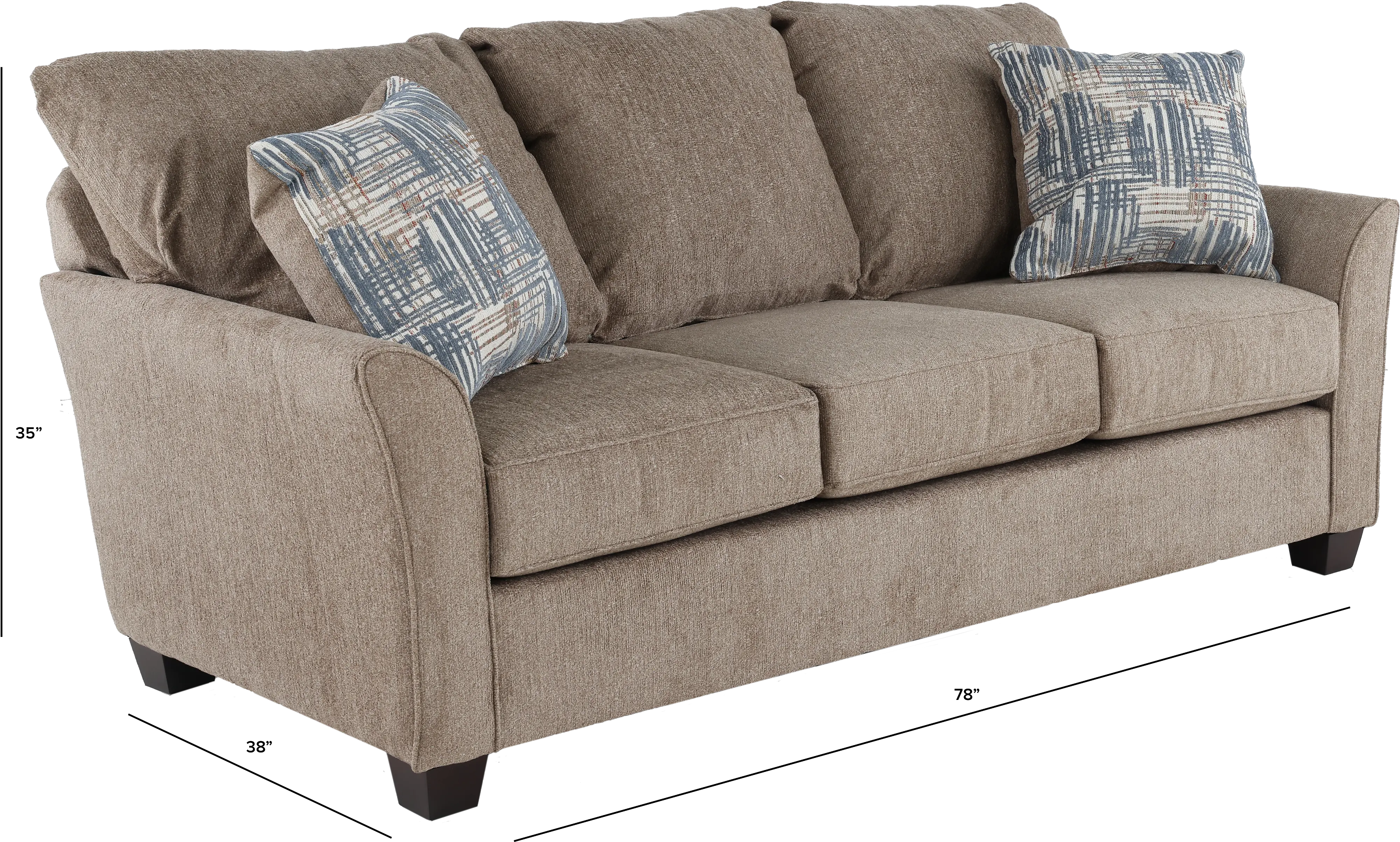 TARA3 SOFA LOGAN ACORN Tara Light Brown Sofa-3