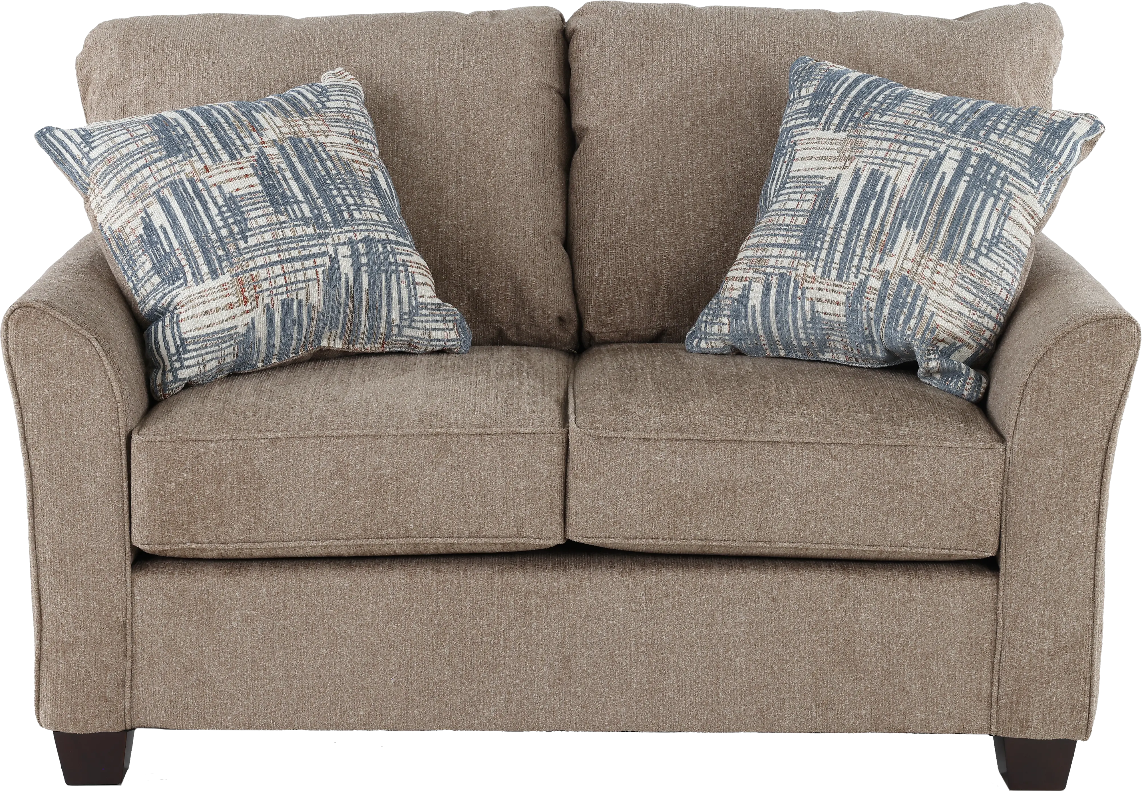 TARA3 LOVESEAT LOGAN ACORN Tara Light Brown Loveseat-1