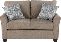 TARA3 LOVESEAT LOGAN ACORN Tara Light Brown Loveseat