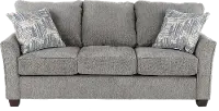 TARA3 SOFA LOGAN NICKEL Tara Gray Sofa