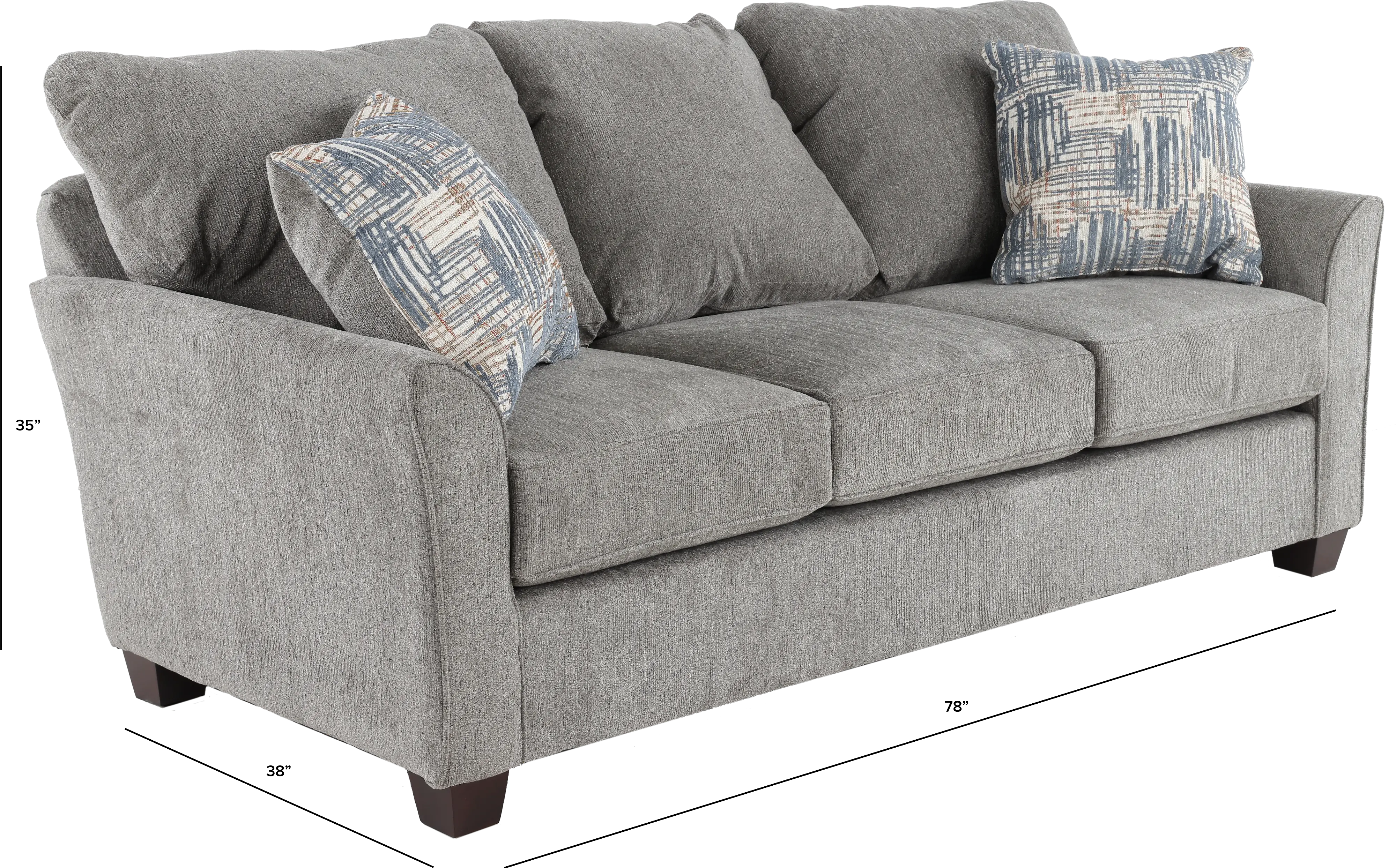 TARA3 SOFA LOGAN NICKEL Tara Gray Sofa-3