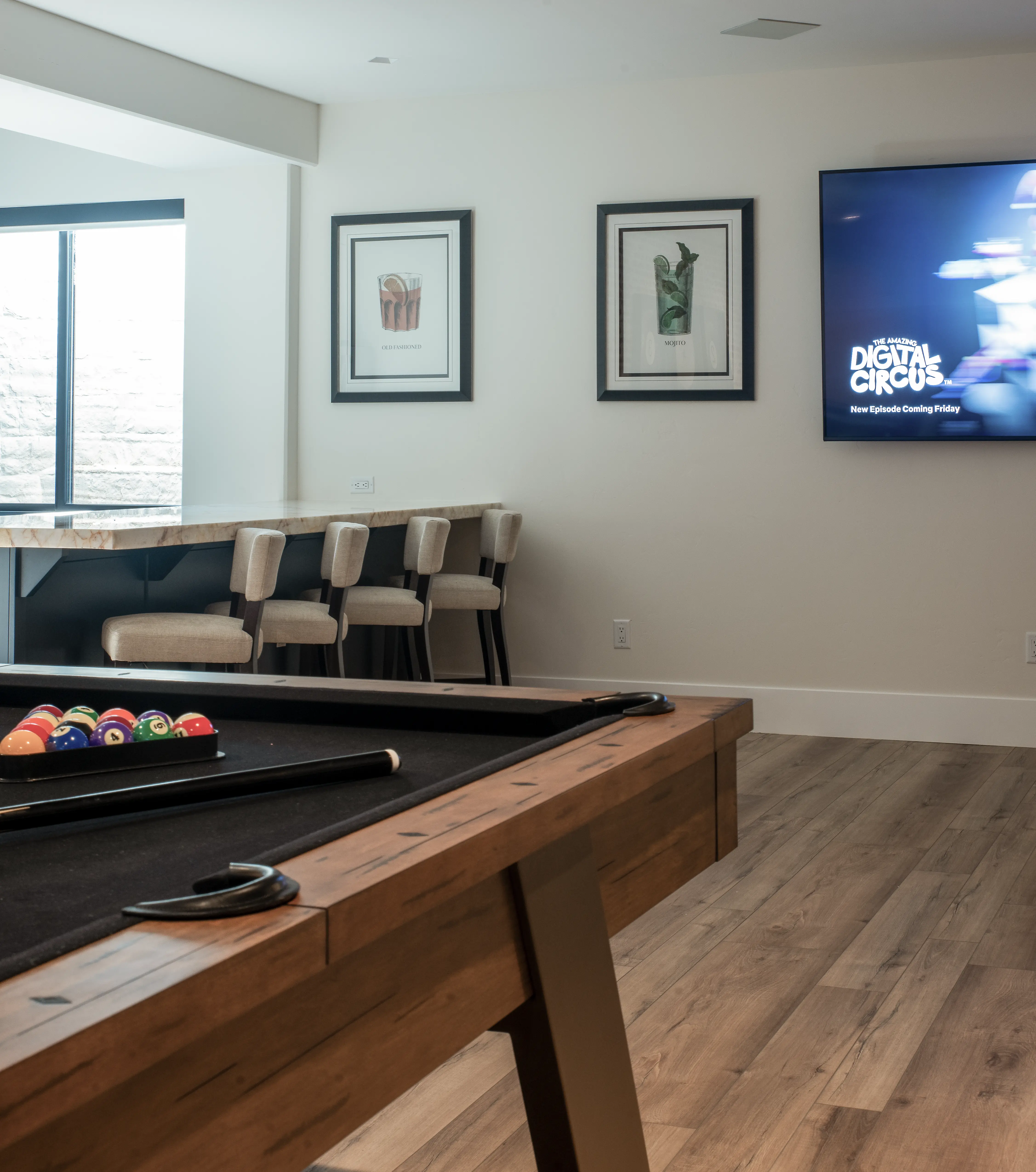 Modesto Burnished Brown Pool Table-9