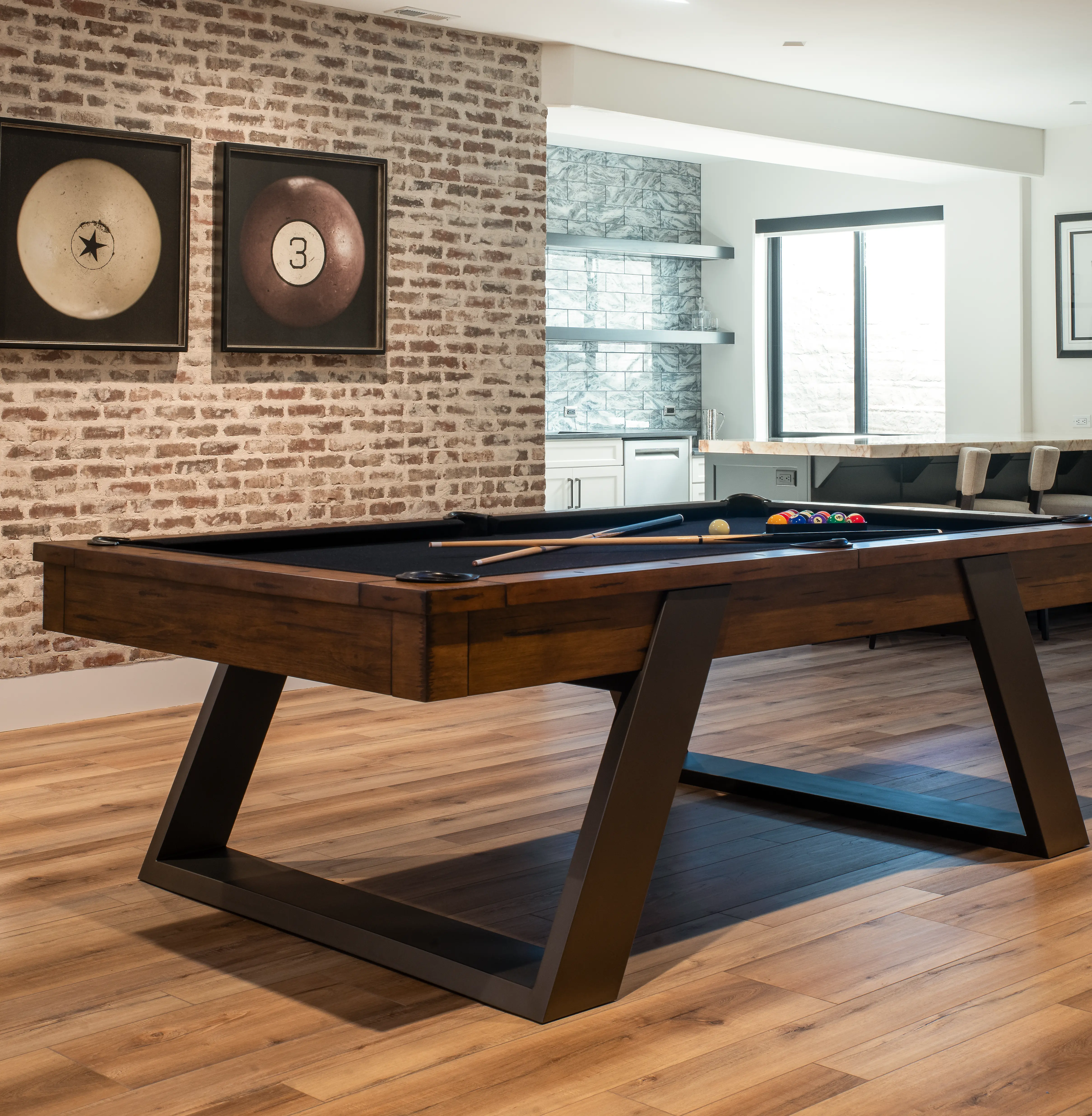 Modesto Burnished Brown Pool Table-3