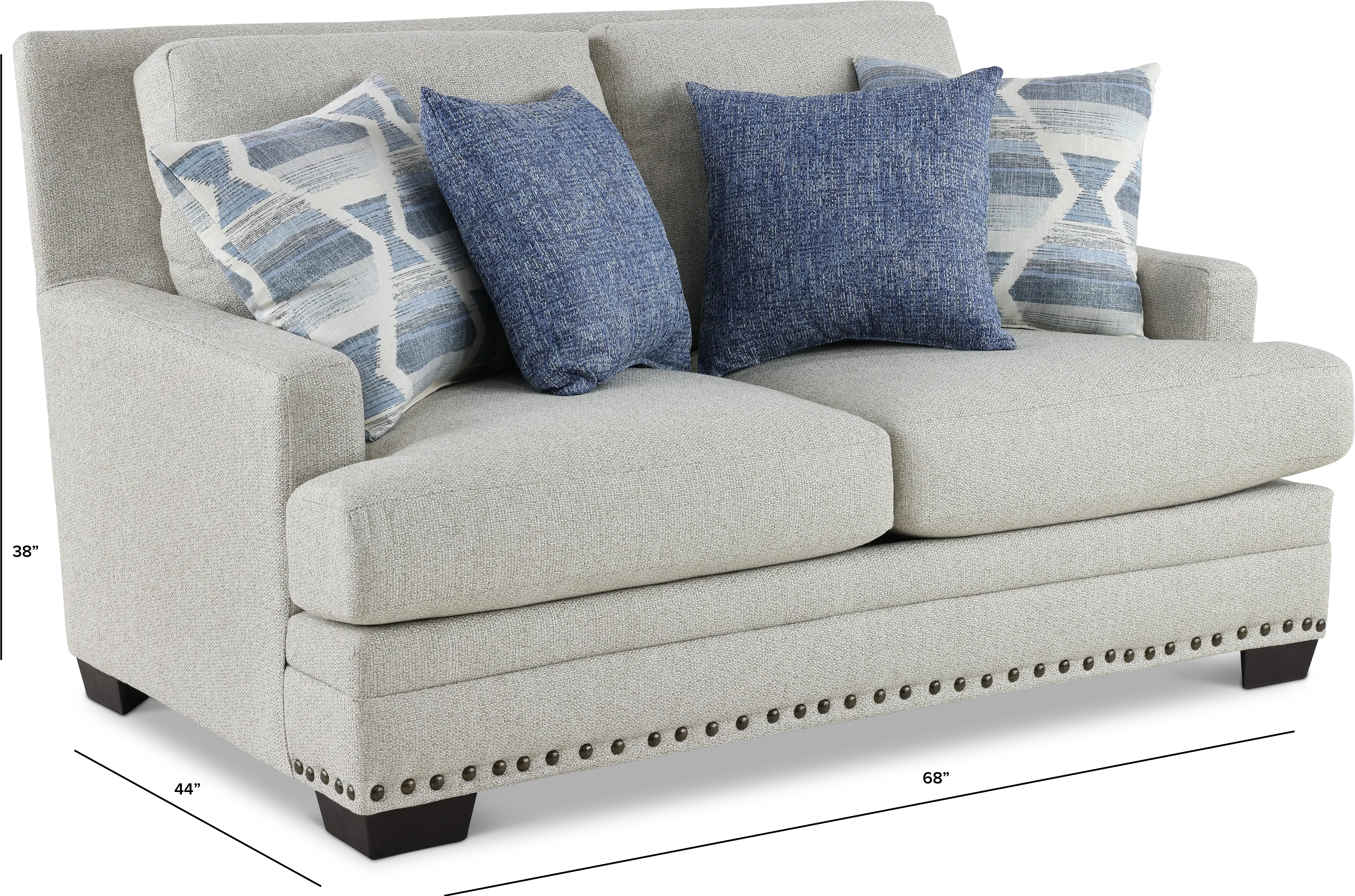 Modern Farmhouse Gray Loveseat-3