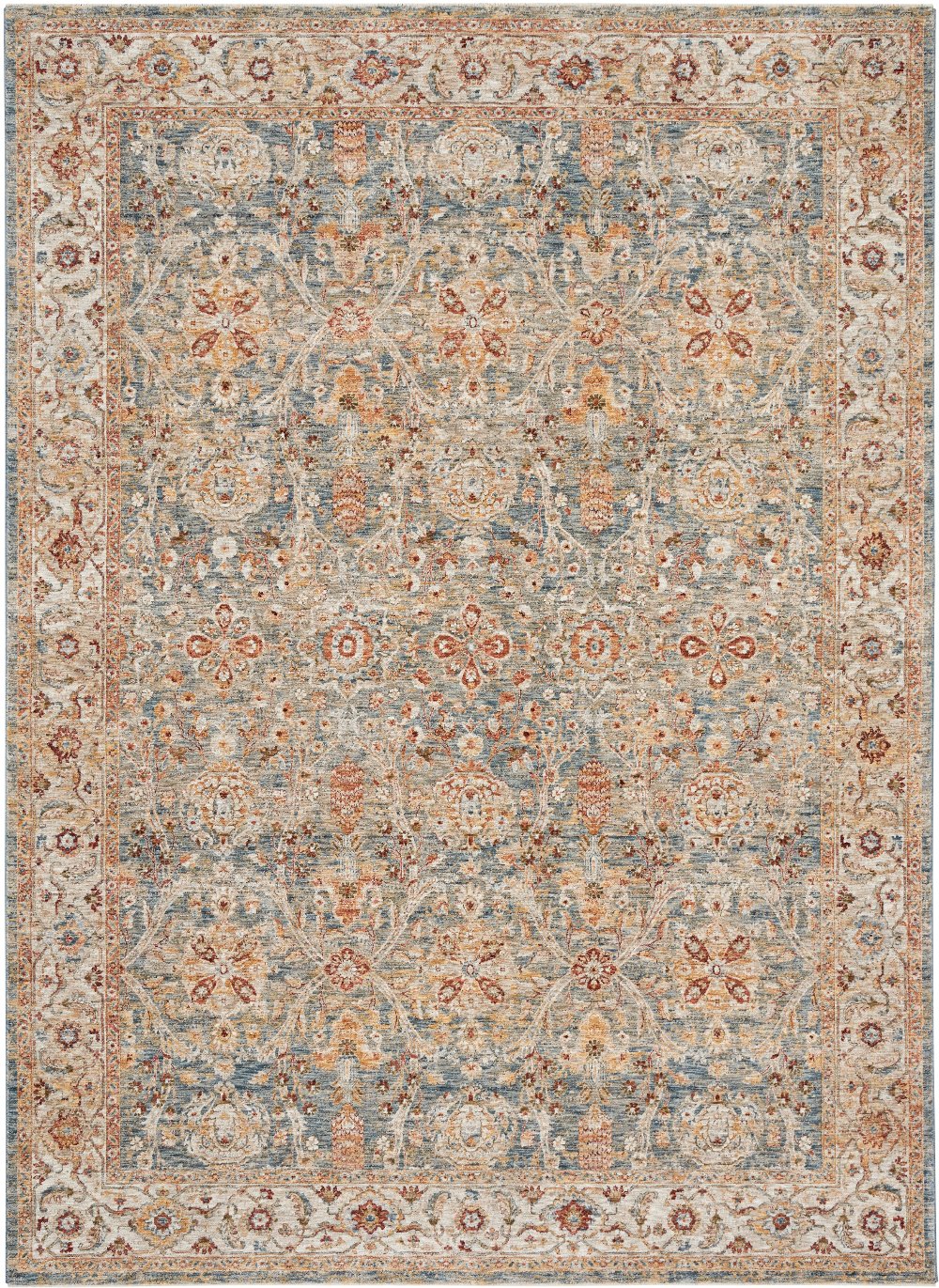 Sahar 8 x 10 Vintage Blue Area Rug