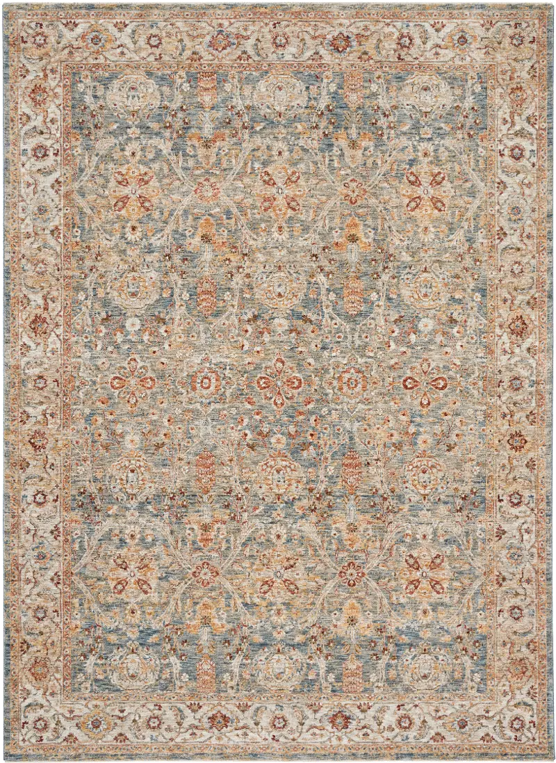Sahar 8 x 10 Vintage Blue Area Rug