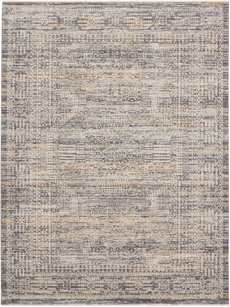 Lynx 8 x 10 Boho Slate Blue Area Rug