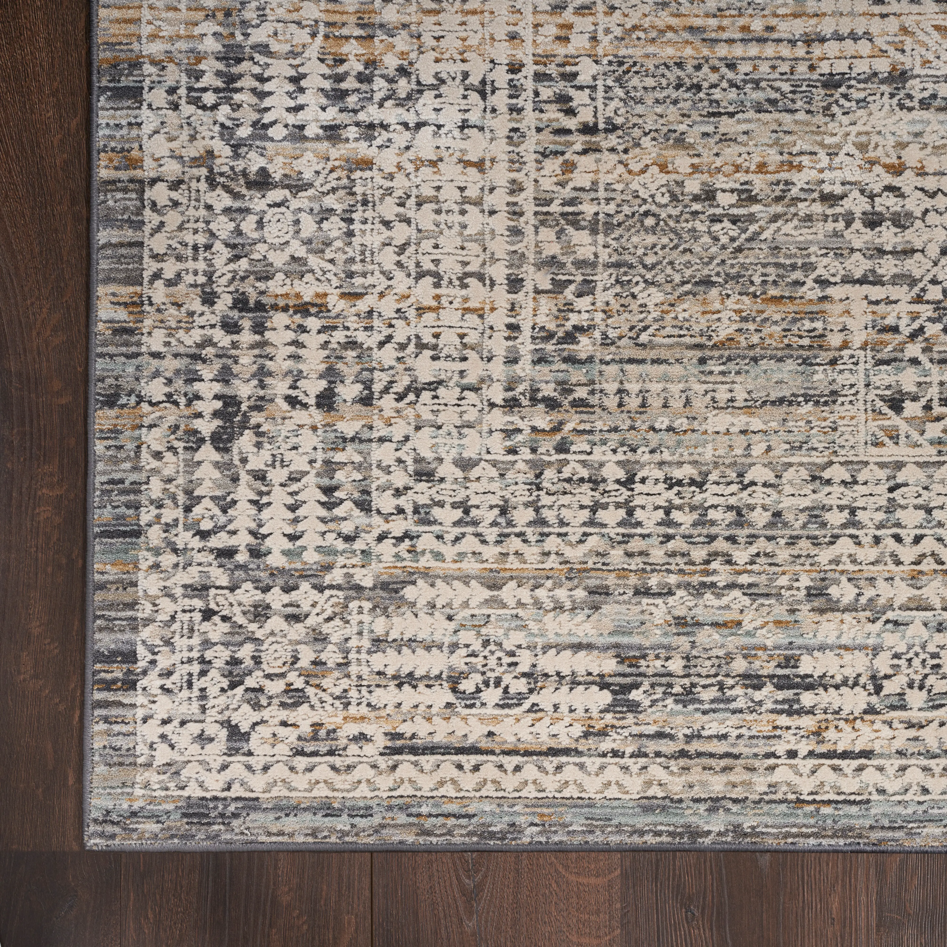 LNX05/IVSLT-7'10X10 Lynx 8 x 10 Boho Slate Blue Area Rug-3