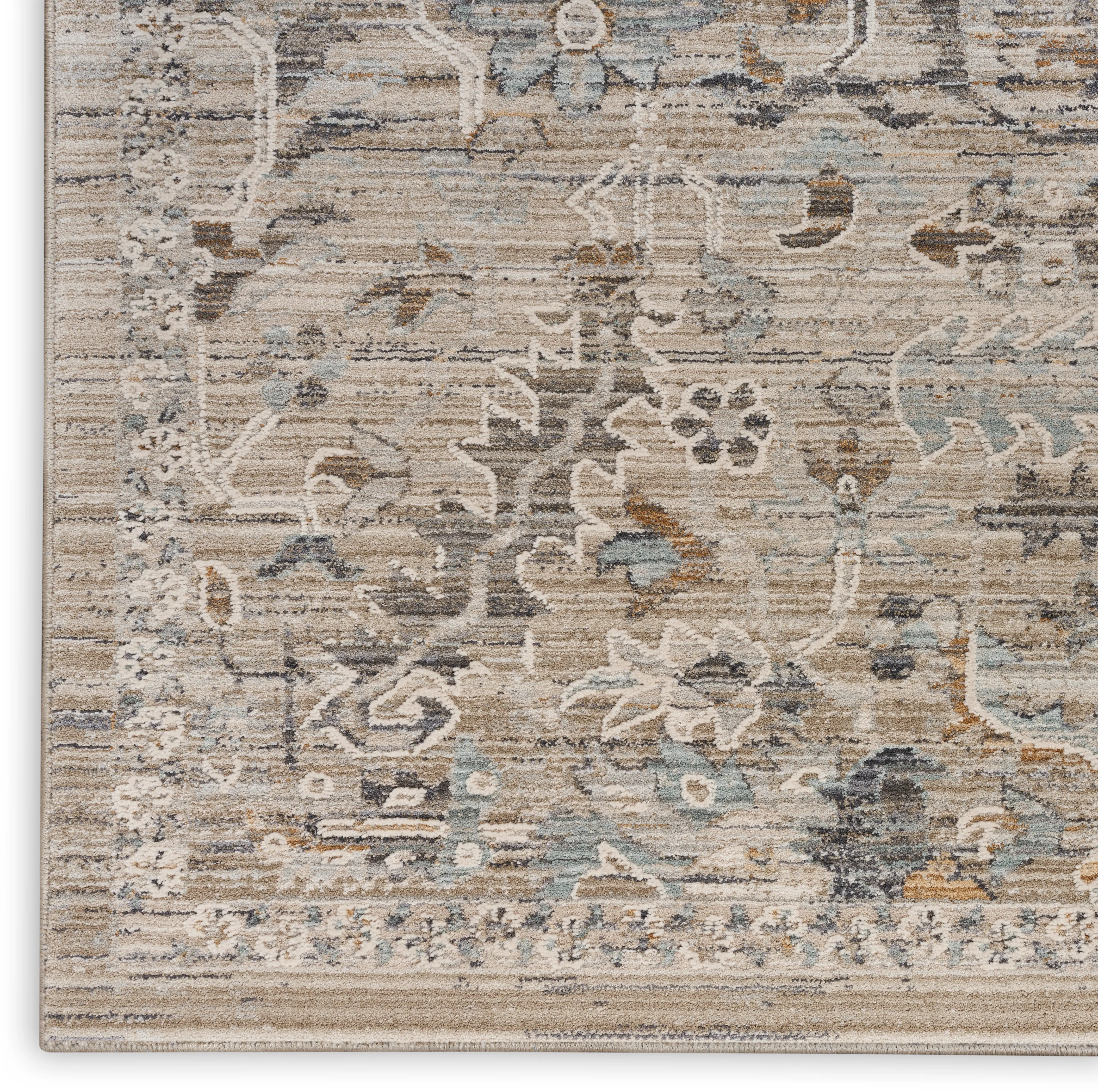 Lynx 8 x 10 Boho Ivory Taupe Area Rug-3