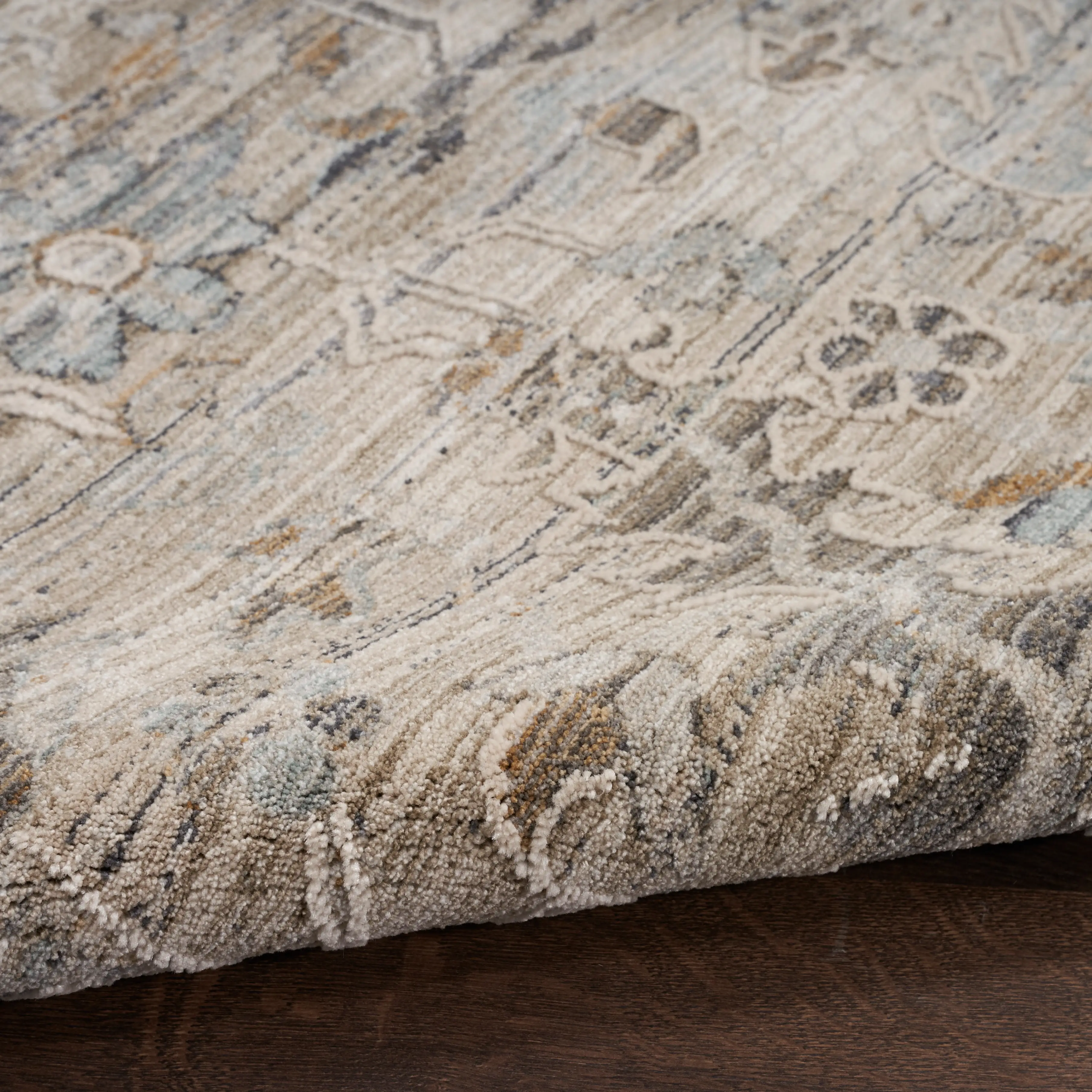 Lynx 8 x 10 Boho Ivory Taupe Area Rug-4