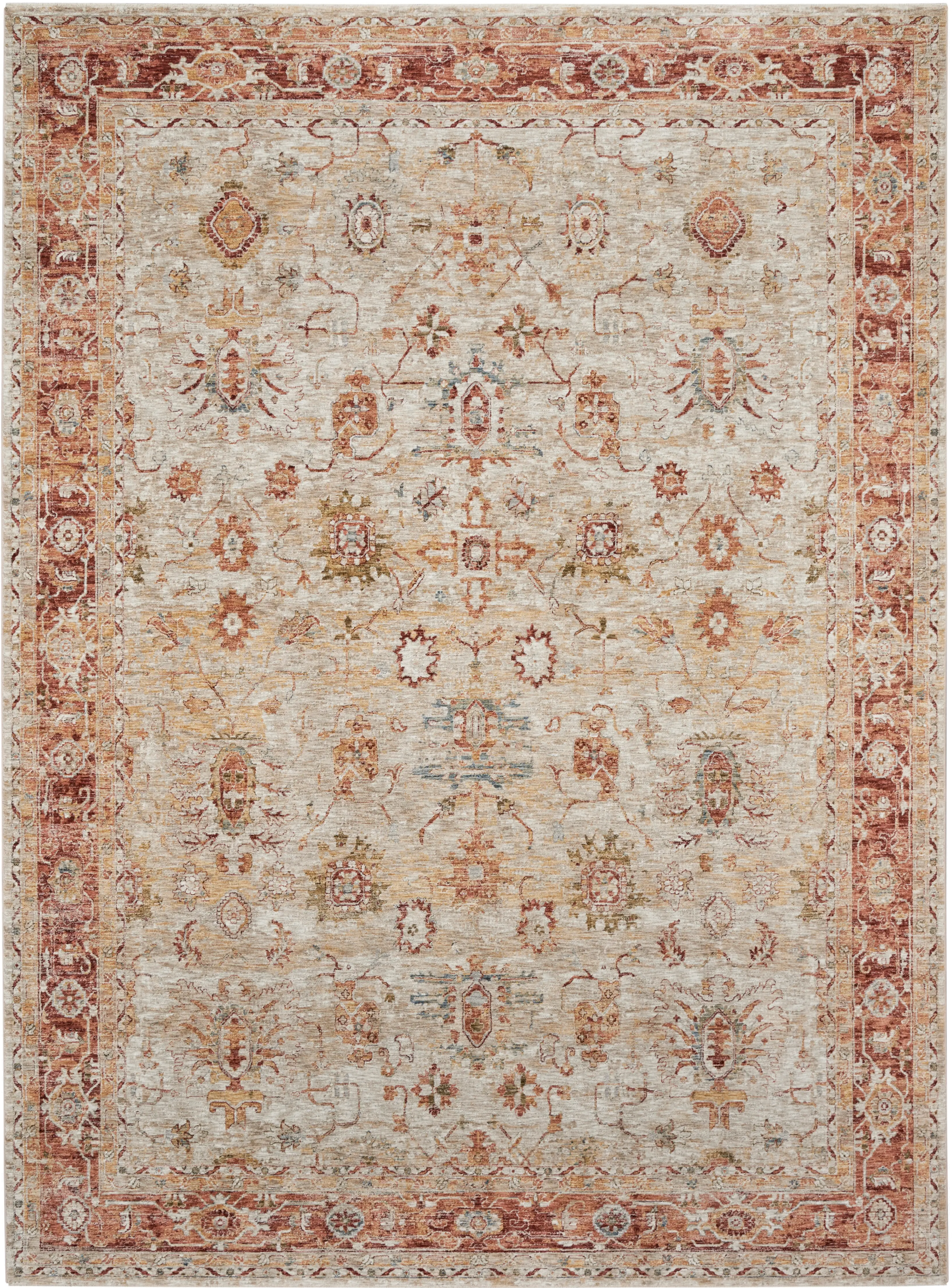 Sahar 8 x 10 Ivory Medallion Area Rug-1