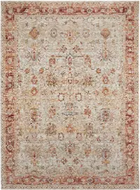 SHR02/IVORY-7'10X10 Sahar 8 x 10 Ivory Medallion Area Rug
