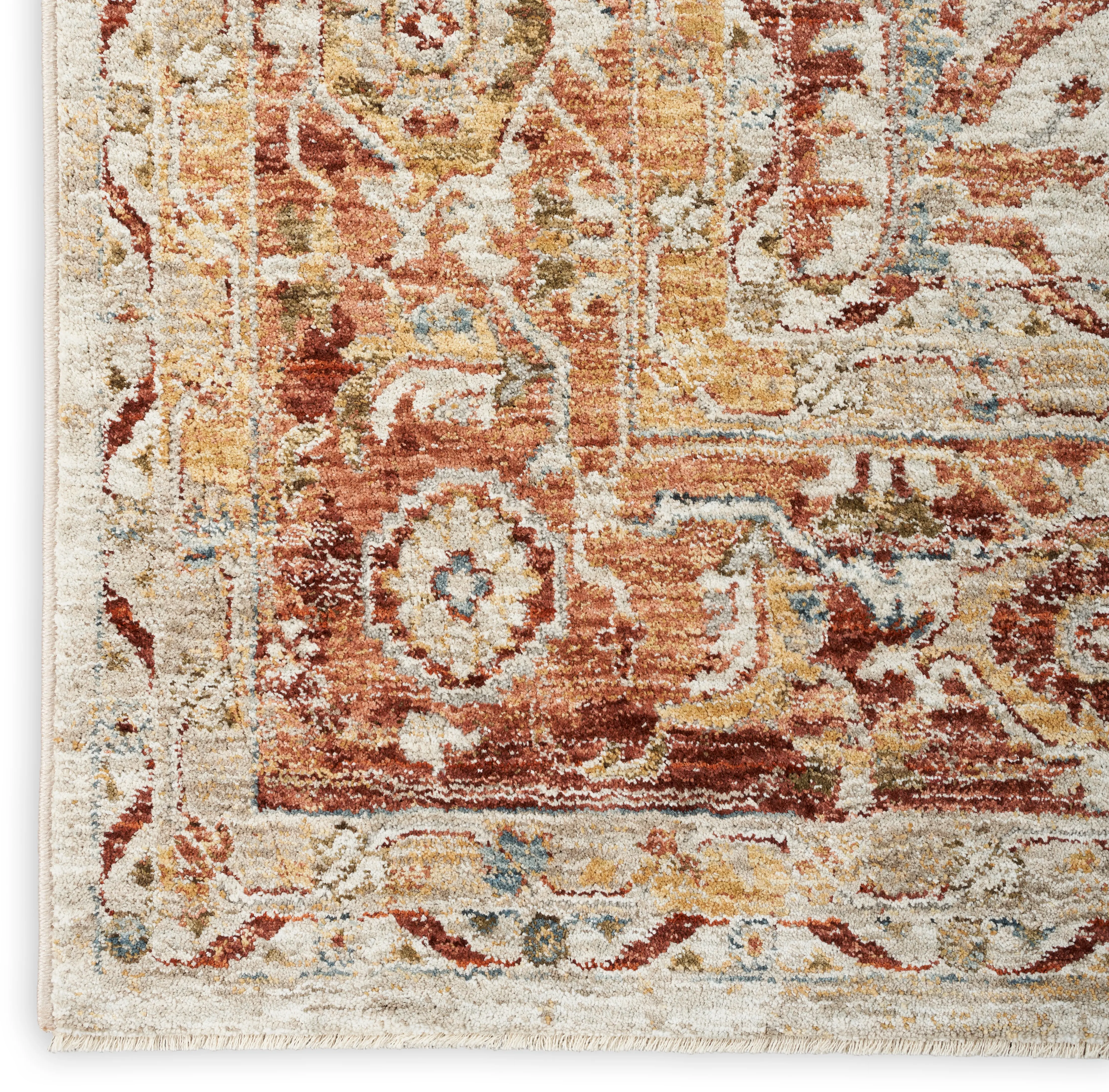 Sahar 8 x 10 Ivory Medallion Area Rug-4