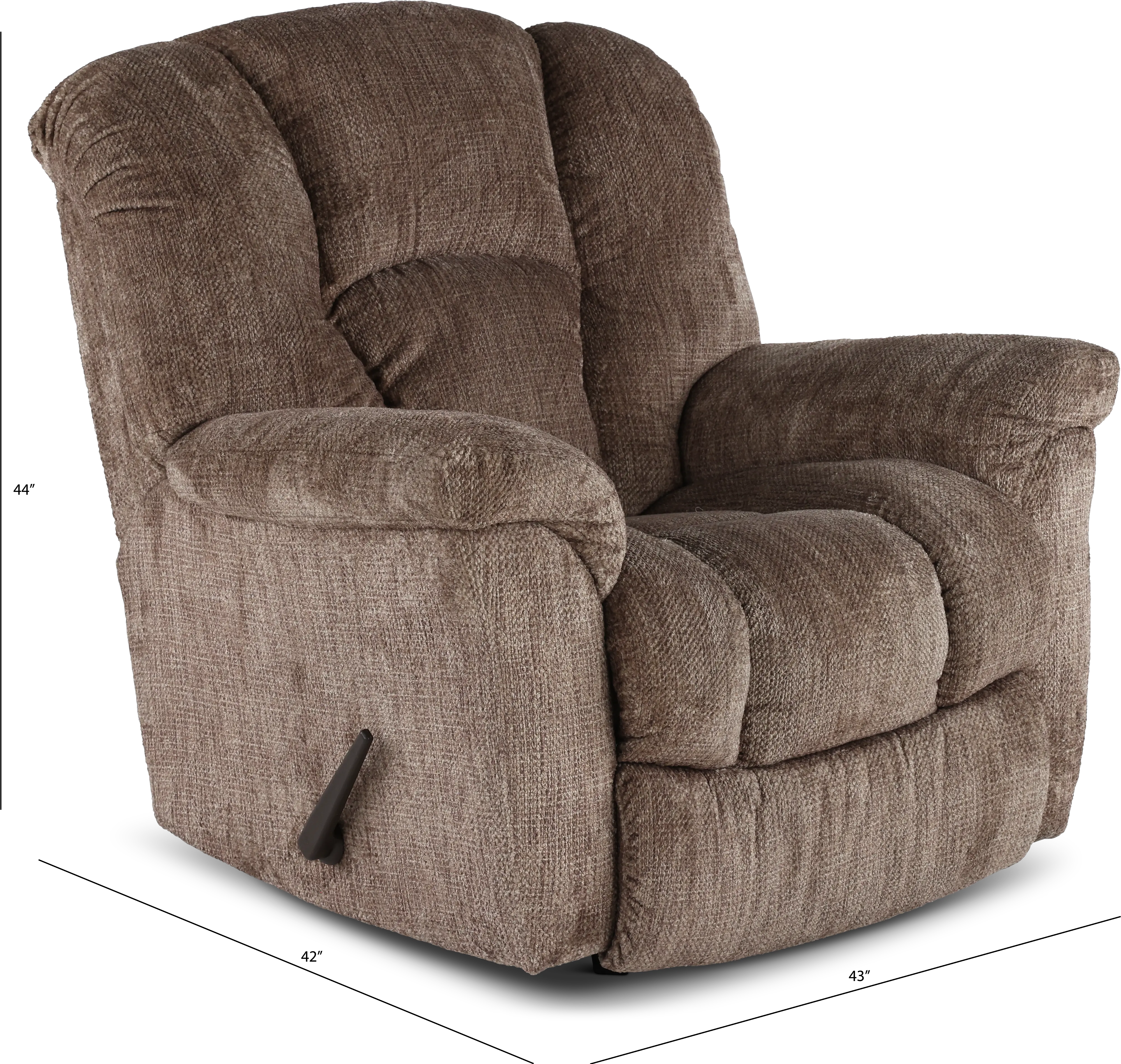 Equalizer Camel Brown Manual Rocker Recliner-3