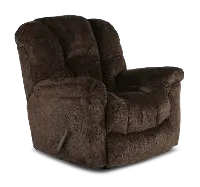 Equalizer Fudge Dark Brown Manual Rocker Recliner