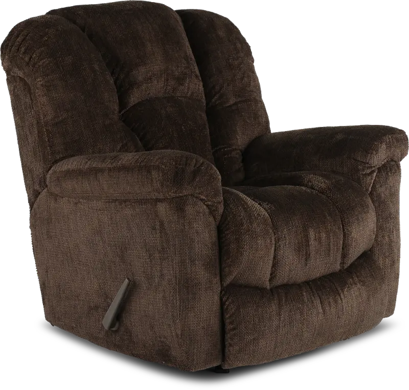 Equalizer Fudge Dark Brown Manual Rocker Recliner