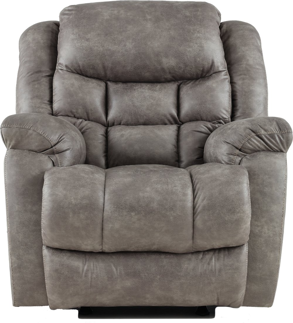 Blockbuster Gray Power Rocker Recliner
