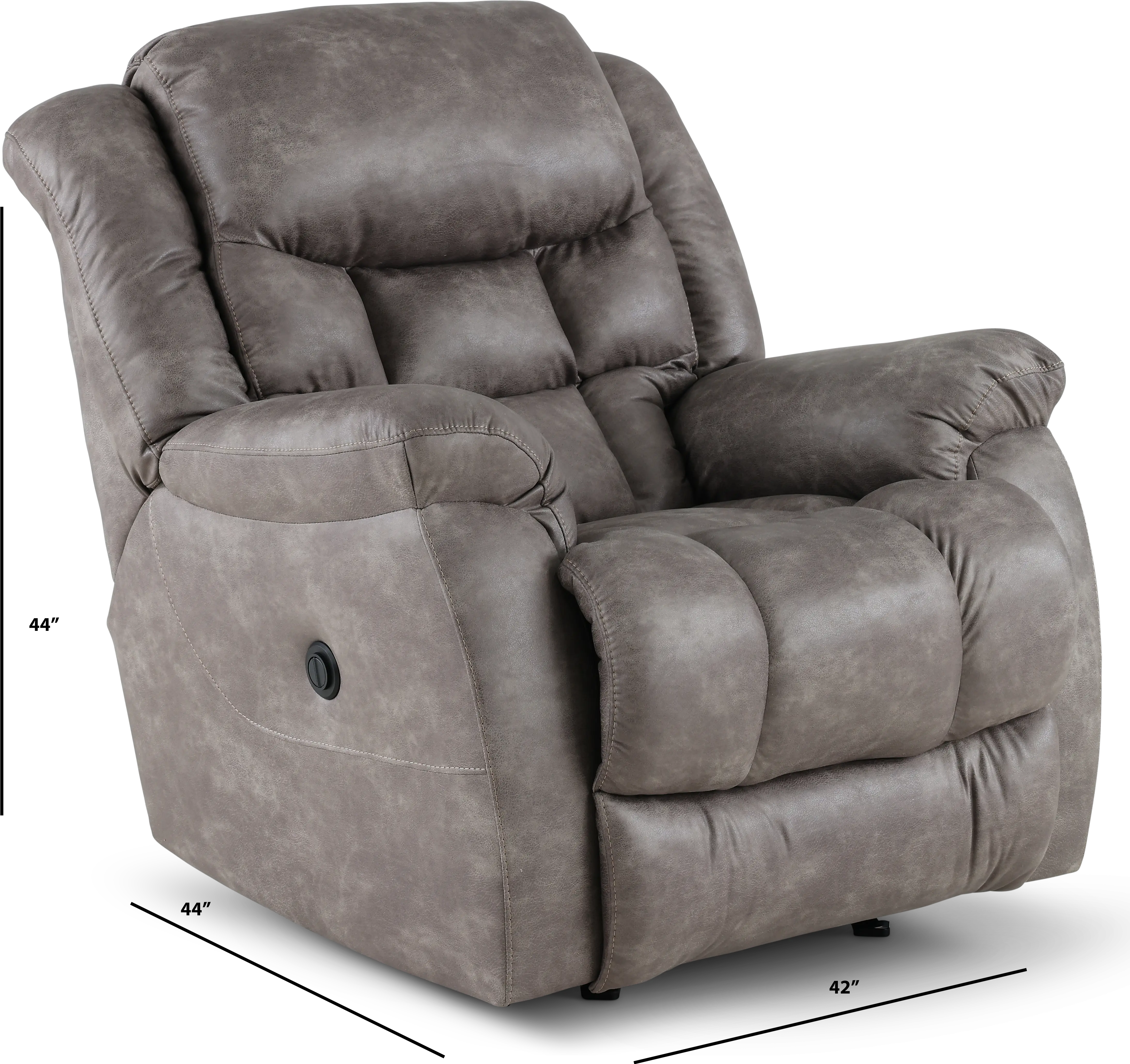 Blockbuster Gray Power Rocker Recliner-5