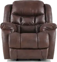Blockbuster Brown Power Rocker Recliner
