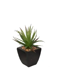 Faux Agave Plant in Stone Pot
